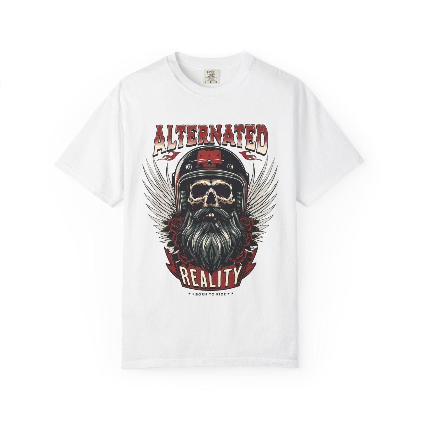 Motorbike skull t-shirt | Comfortable & Durable cotton tee for riders