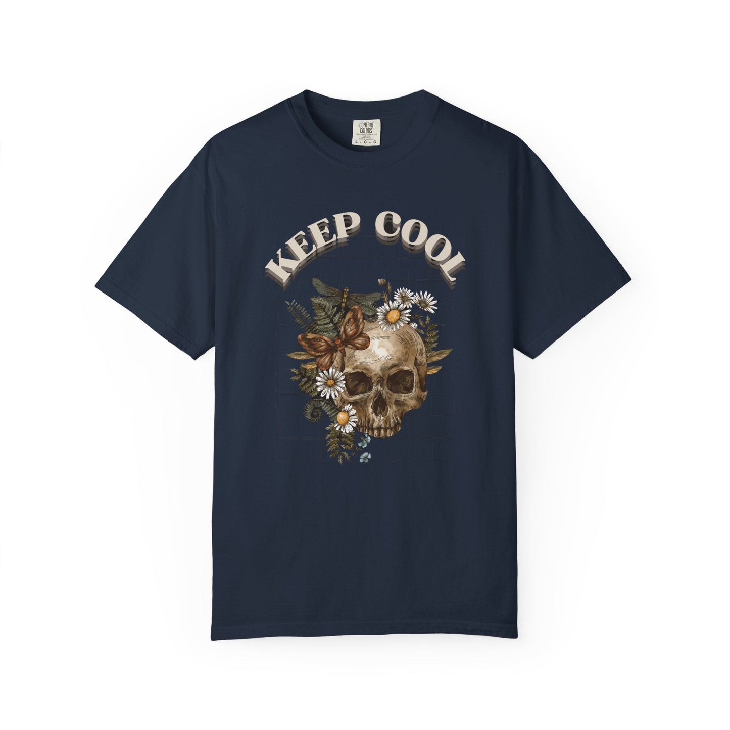 Skull and flowers t-shirt - Unisex graphic design tee