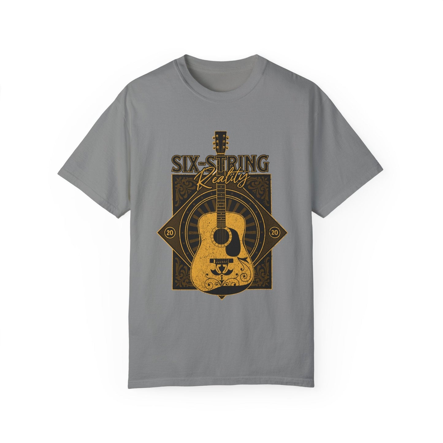 Vintage acoustic guitar t-shirt for music lovers | retro tee