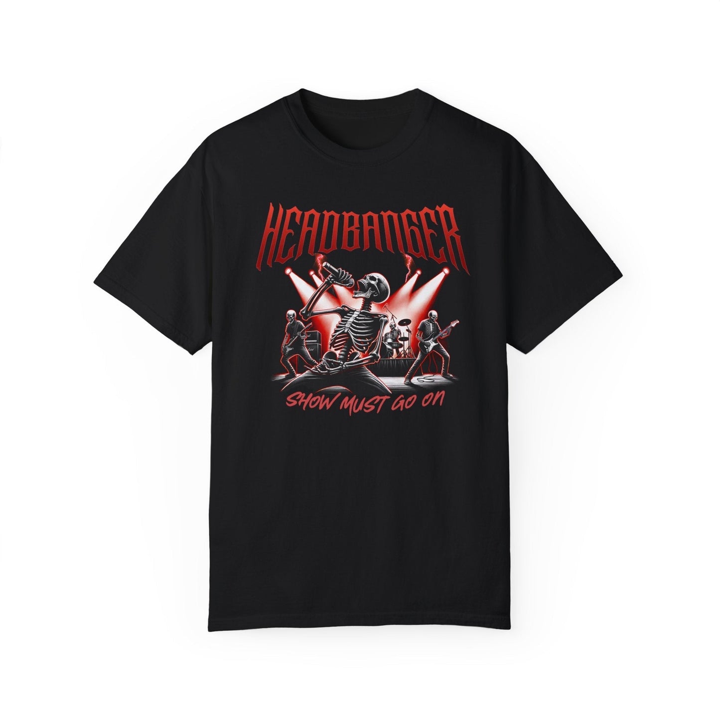 Headbanger rockers T-shirt for heavy metal fans - Show must go on