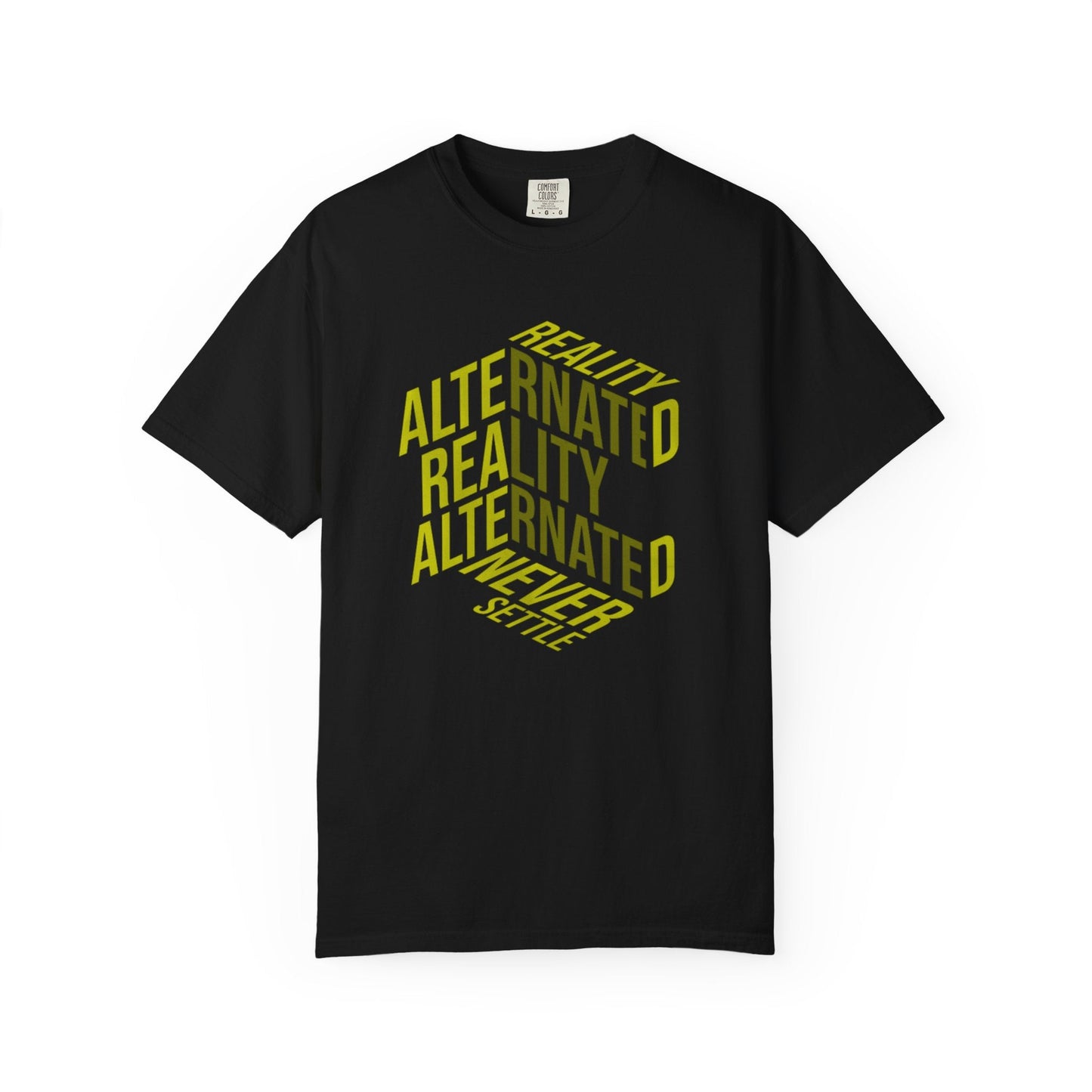 Alternate reality unisex t-shirt - bold geometric typography