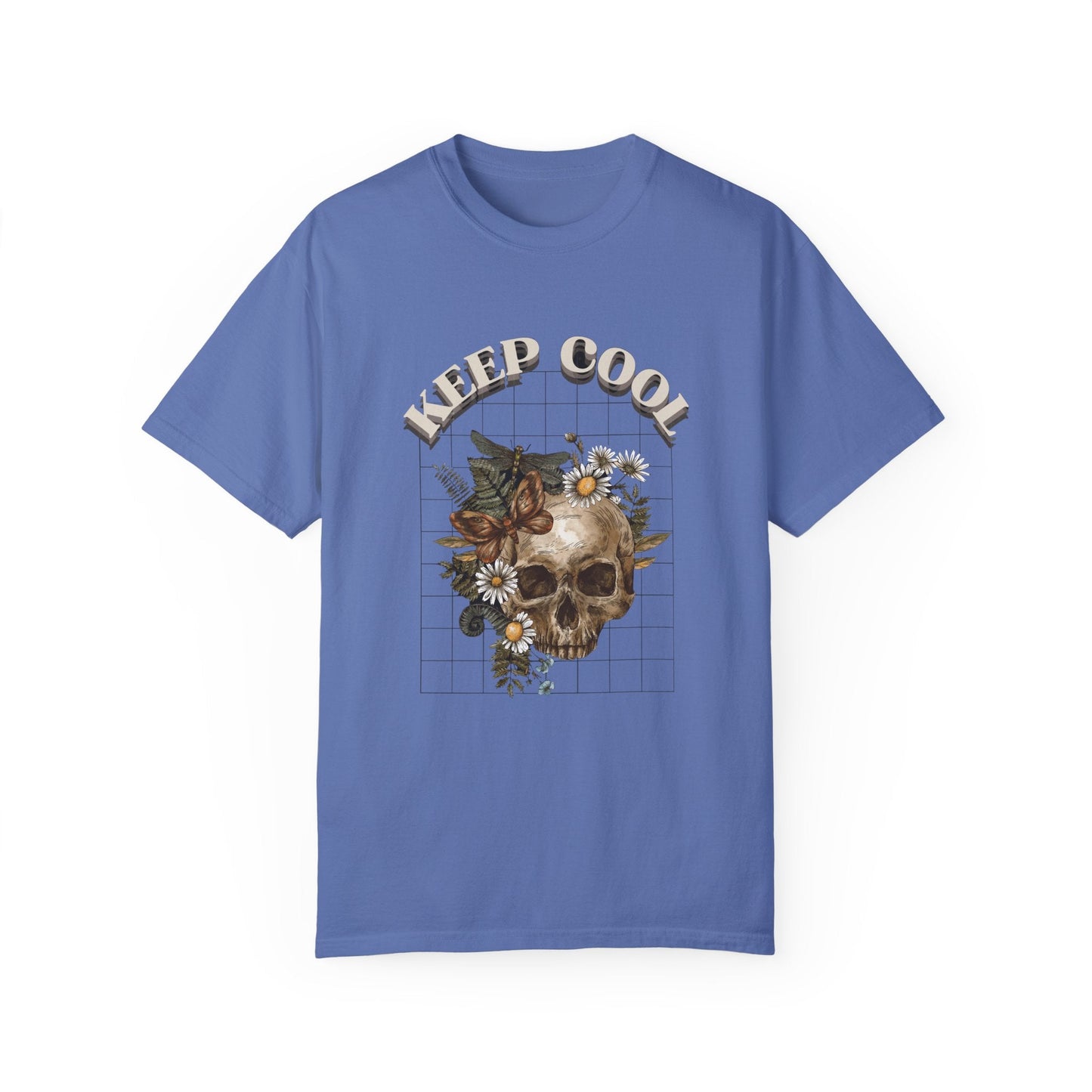Skull and flowers t-shirt - Unisex graphic design tee