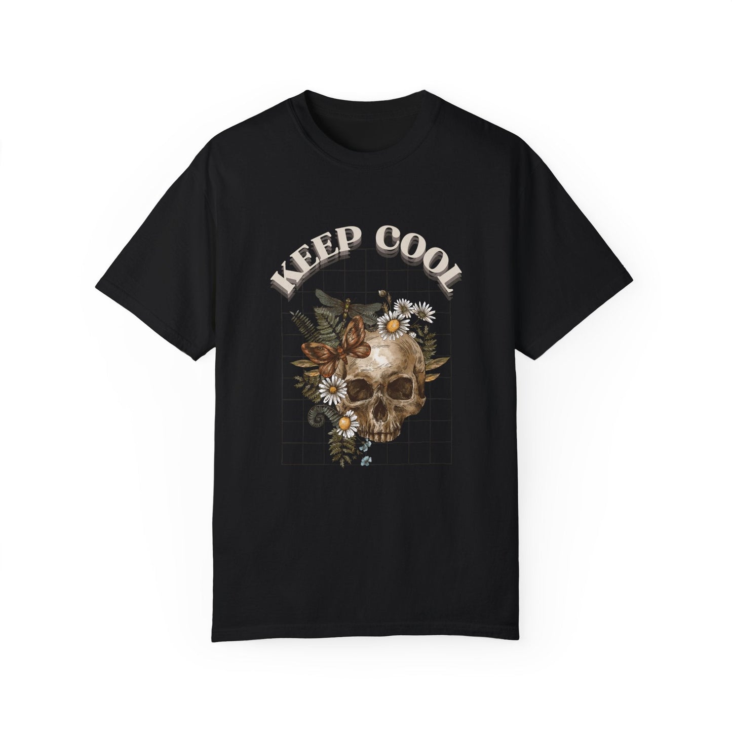 Skull and flowers t-shirt - Unisex graphic design tee