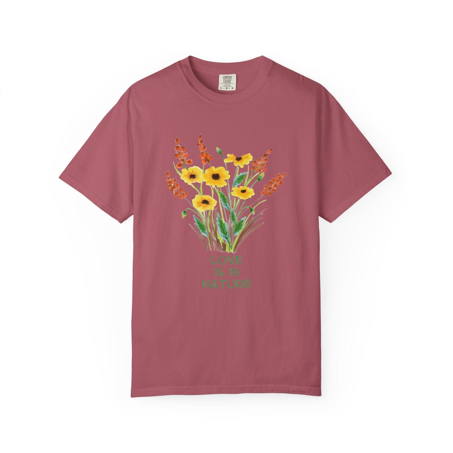 Nature love t-shirt with floral design – Eco-friendly fashion