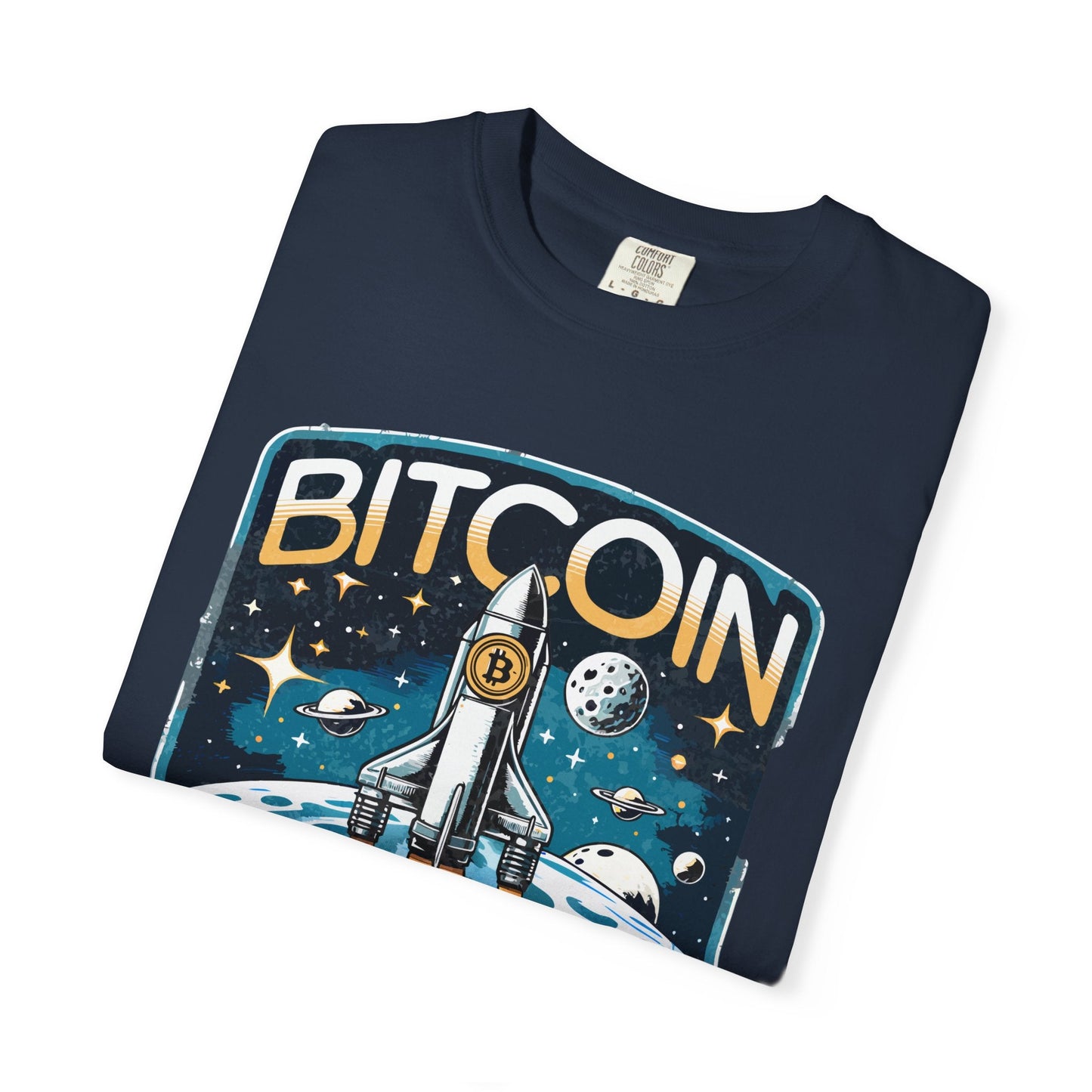 Bitcoin rocket t-shirt – Space-Themed bitcoin enthusiast's favorite