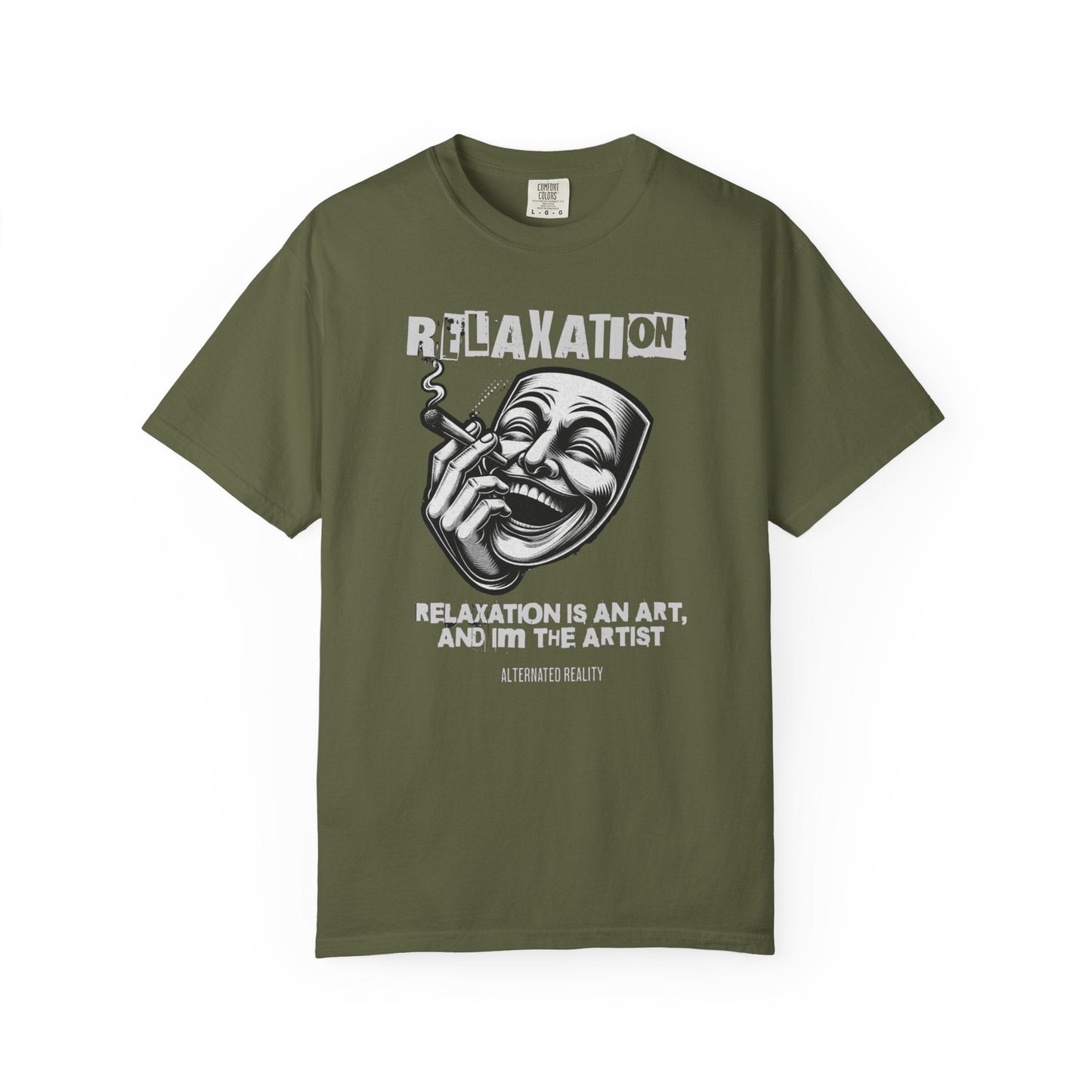 Graphic t-Shirt - relaxation is an art for men for smokers