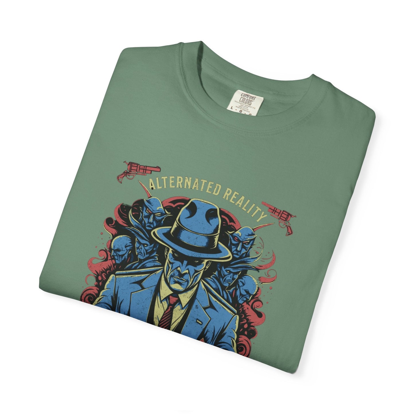 Two pistols design with cool skull & flames- Graphic t-shirt - Comfort