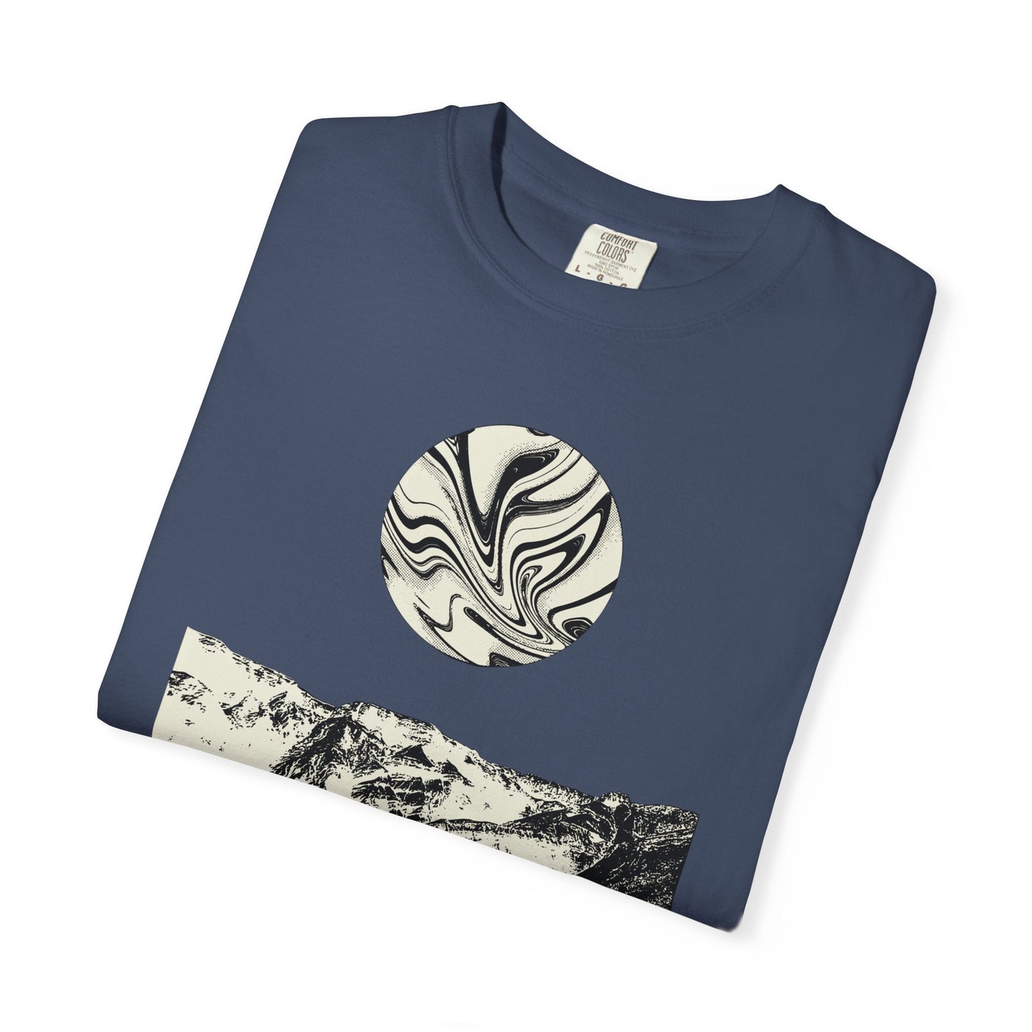 Cosmic earth unisex t-shirt with abstract cool psychedelic design