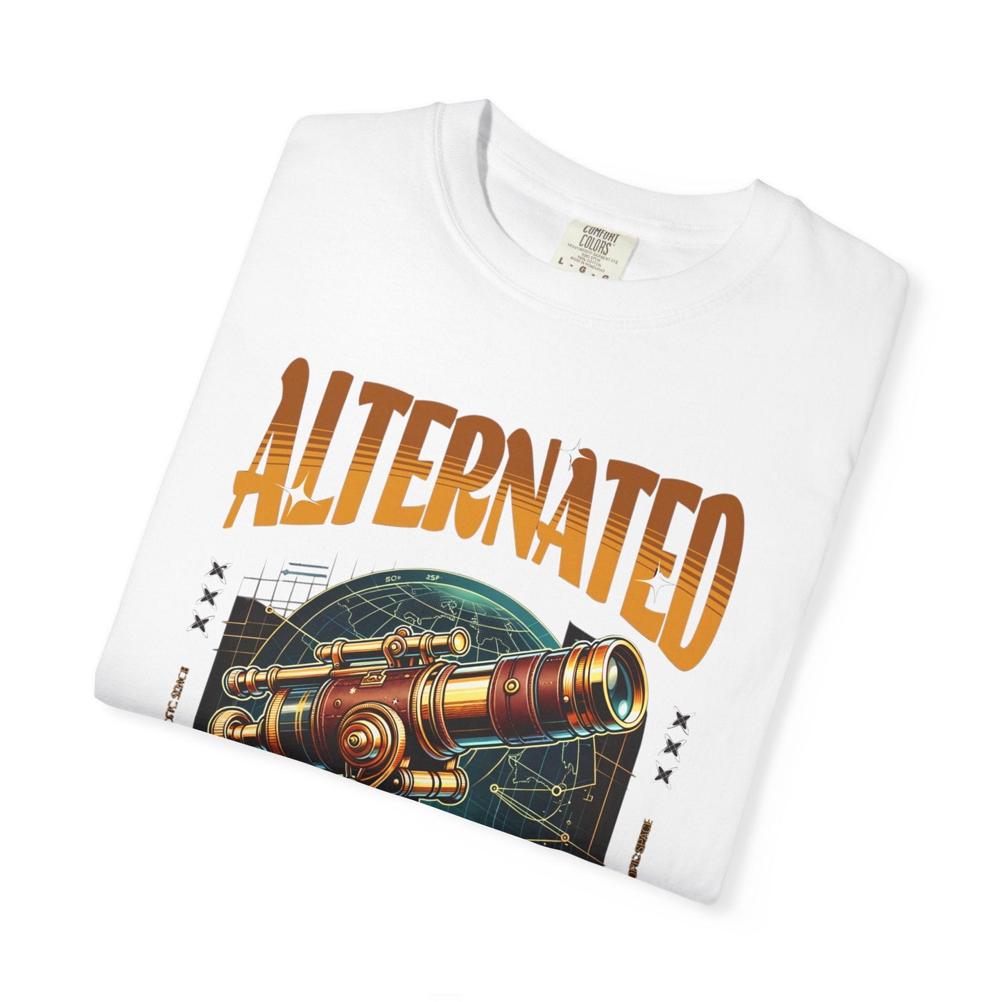 Vintage Sci-Fi T-shirt - telescope graphic for space lovers & admirers