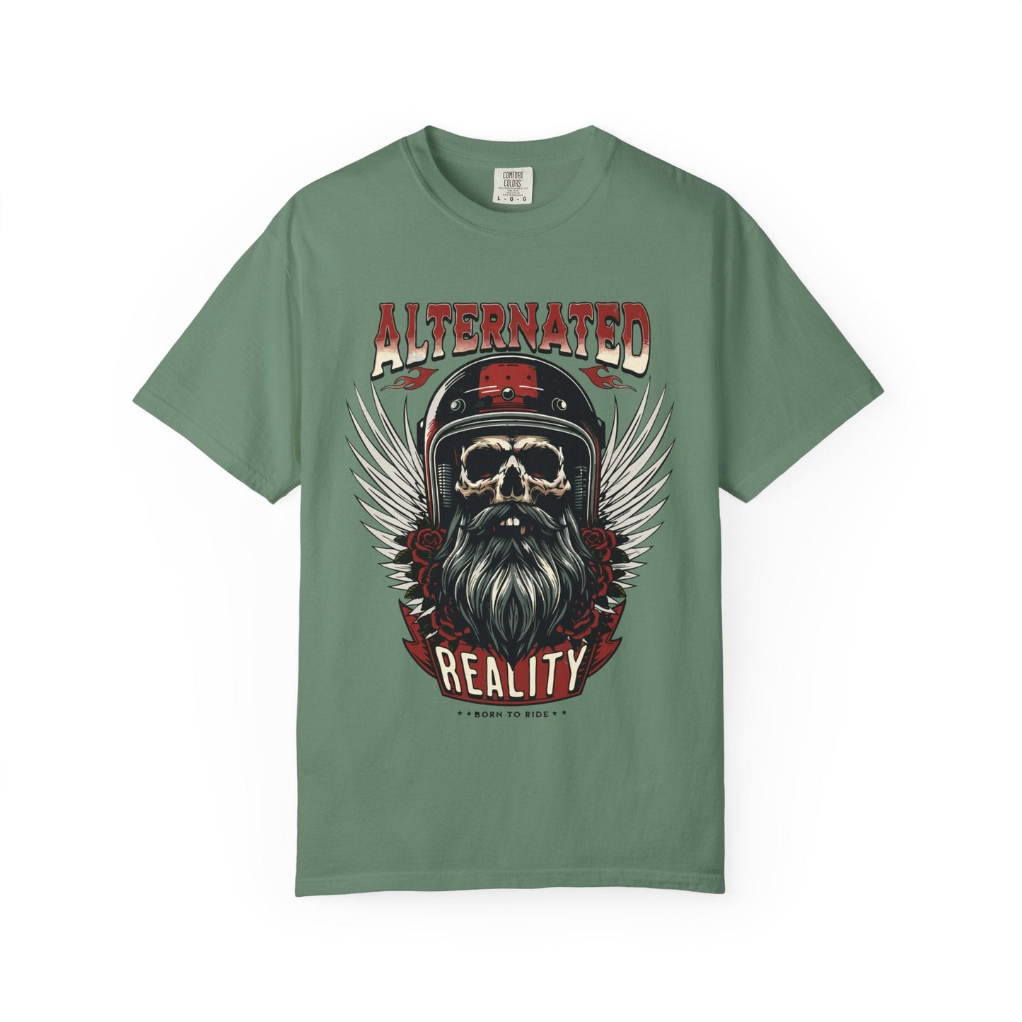 Motorbike skull t-shirt | Comfortable & Durable cotton tee for riders