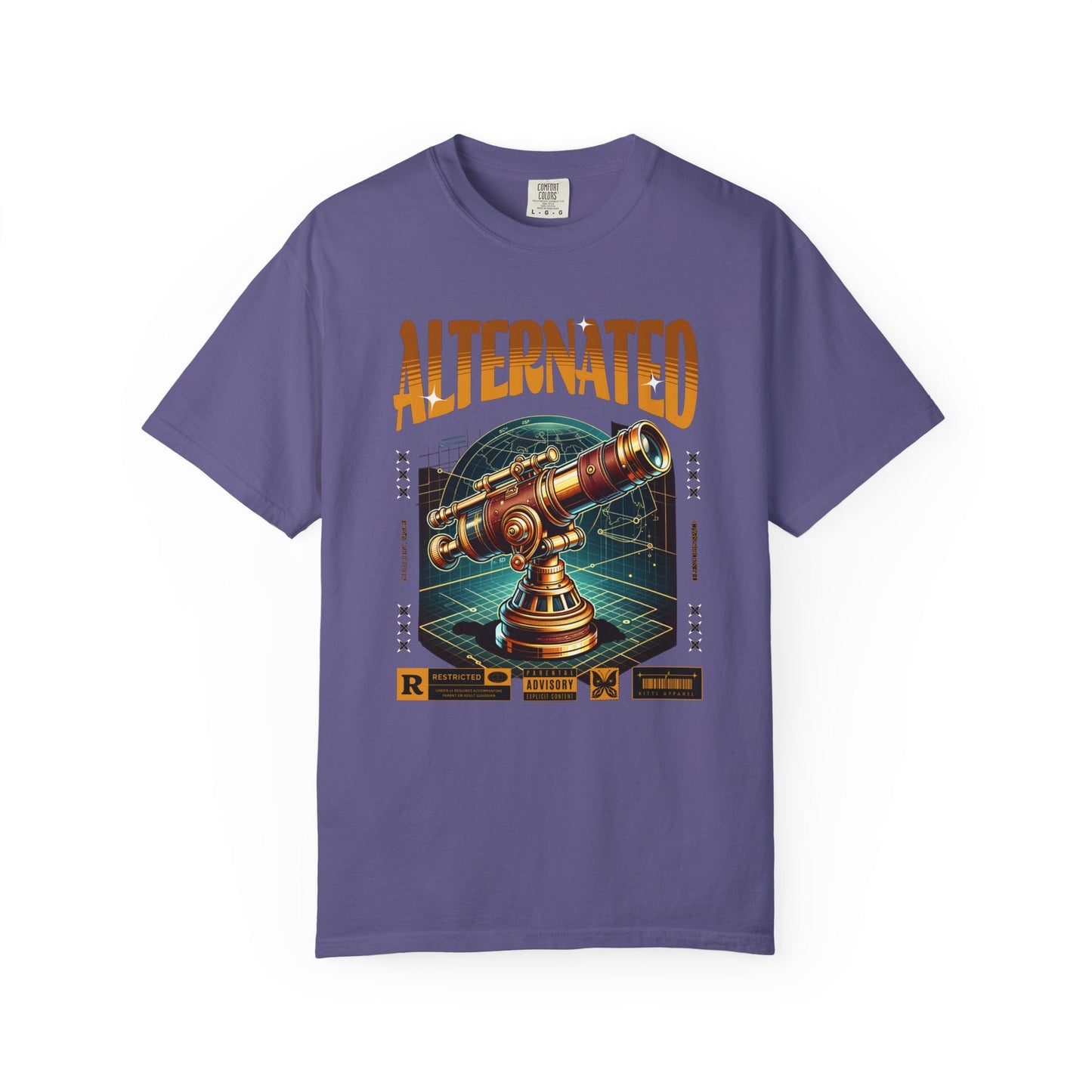 Vintage Sci-Fi T-shirt - telescope graphic for space lovers & admirers