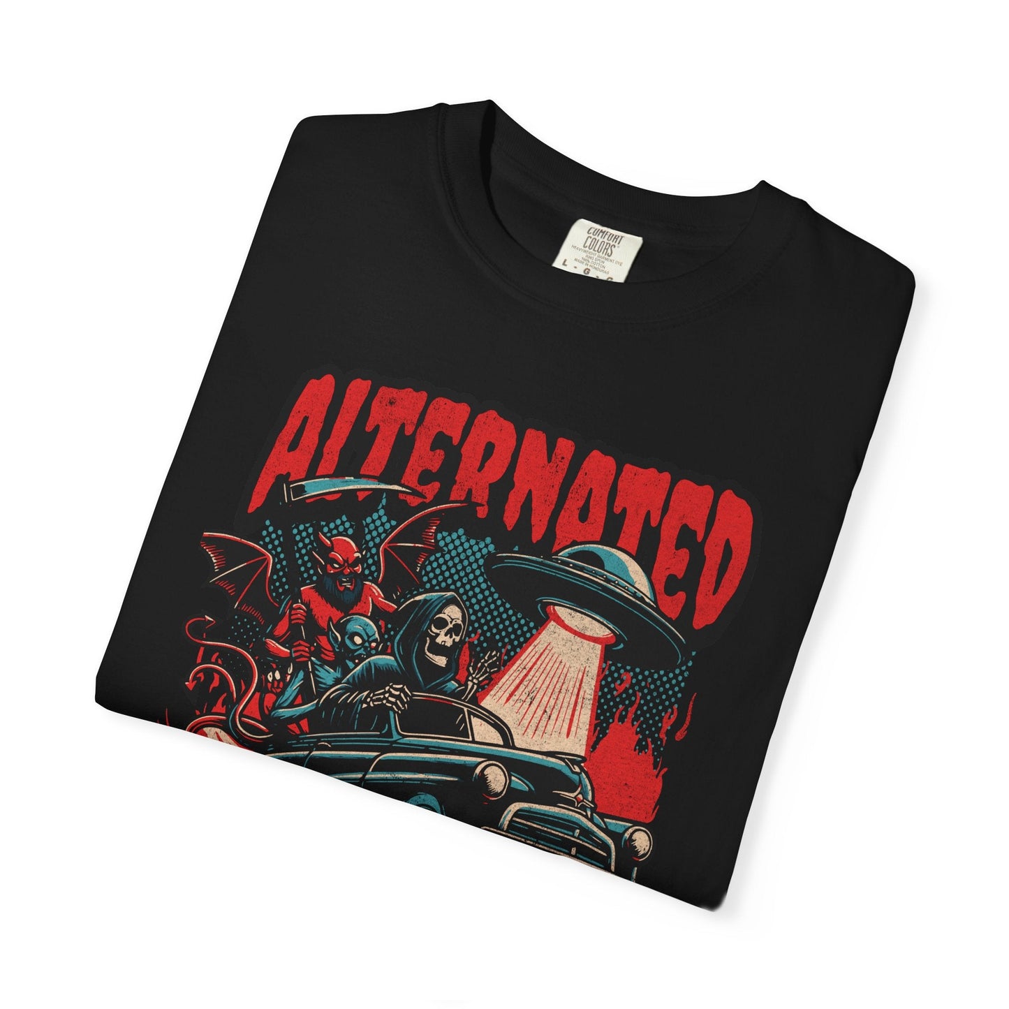 Highway to hell cool retro graphic t-shirt for Sci-Fi fans