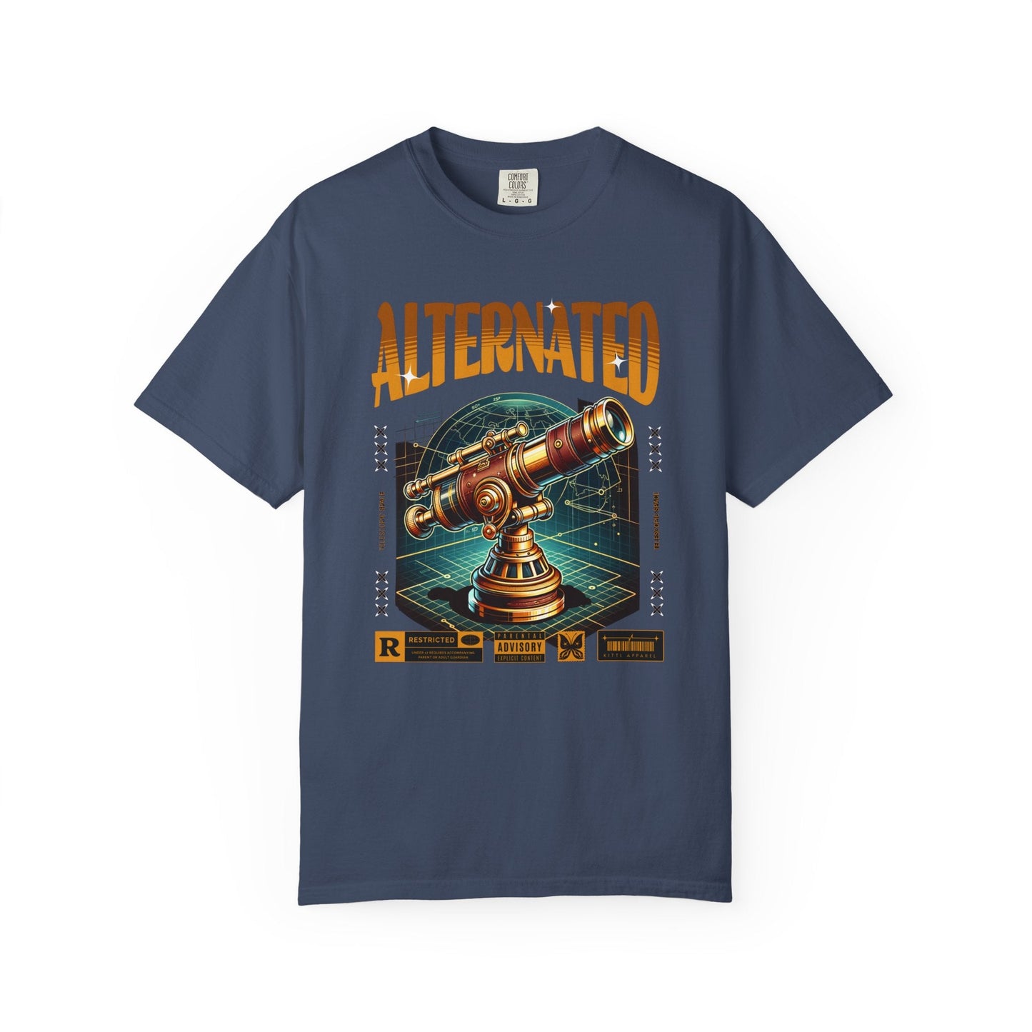 Vintage Sci-Fi T-shirt - telescope graphic for space lovers & admirers
