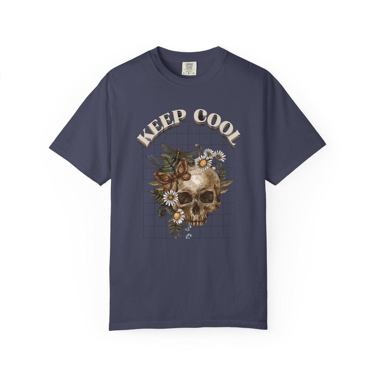 Skull and flowers t-shirt - Unisex graphic design tee