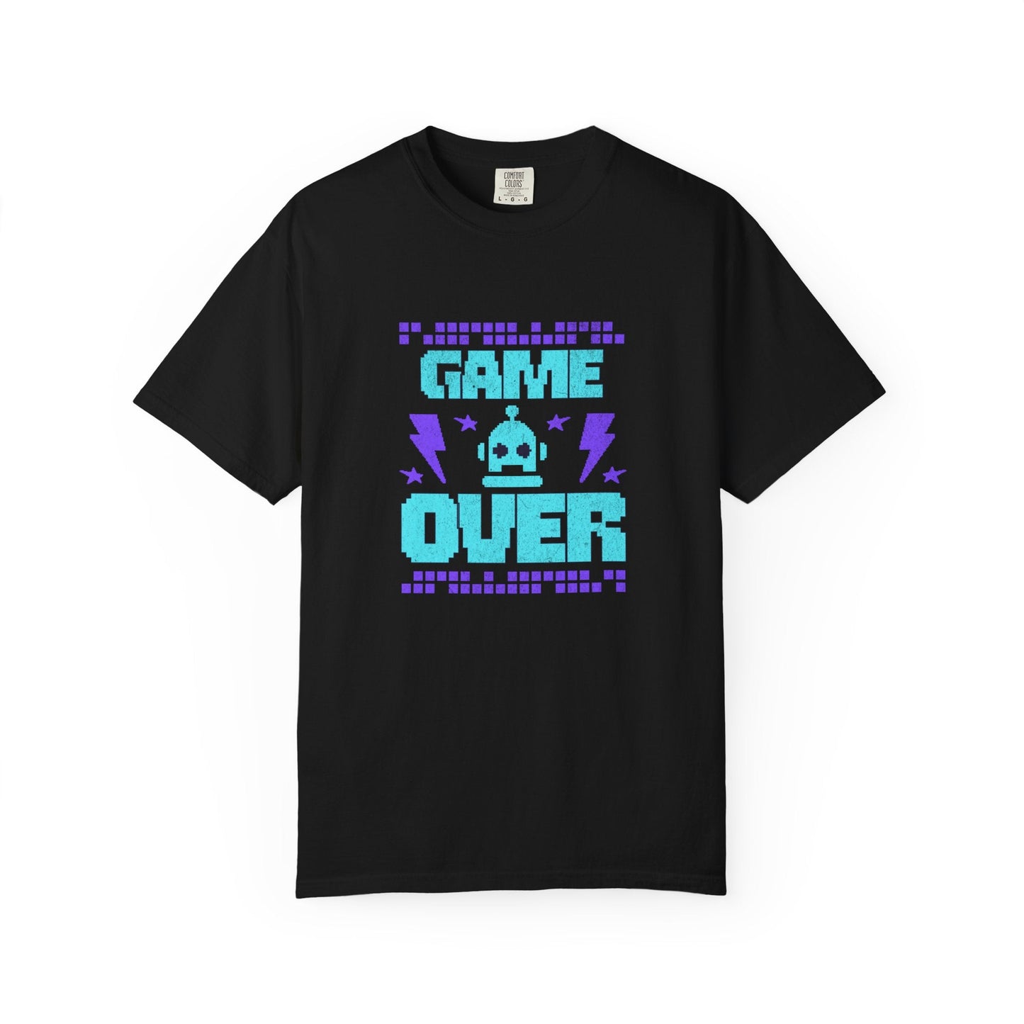 Game over black unisex t-shirt - Retro pixelated design