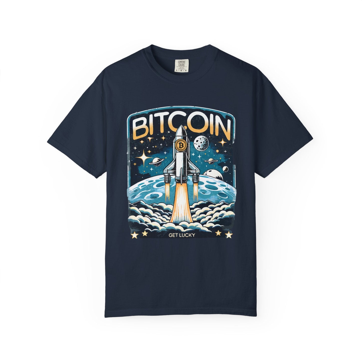 Bitcoin rocket t-shirt – Space-Themed bitcoin enthusiast's favorite