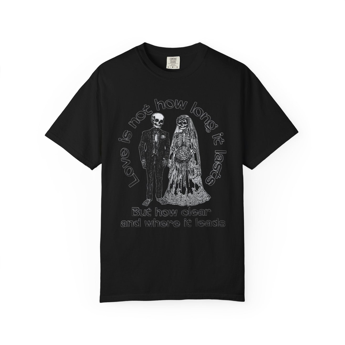 Skeleton wedding black unisex t-shirt | Unique gothic design