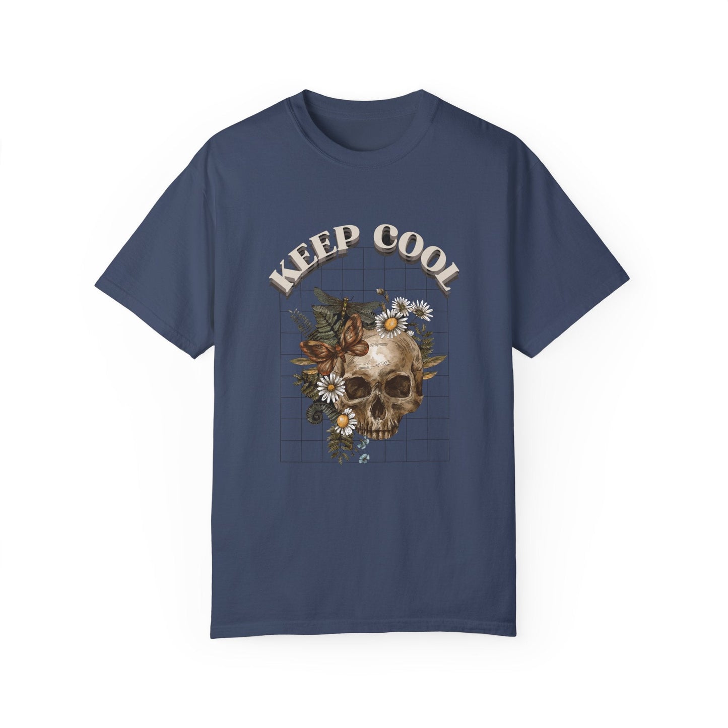 Skull and flowers t-shirt - Unisex graphic design tee