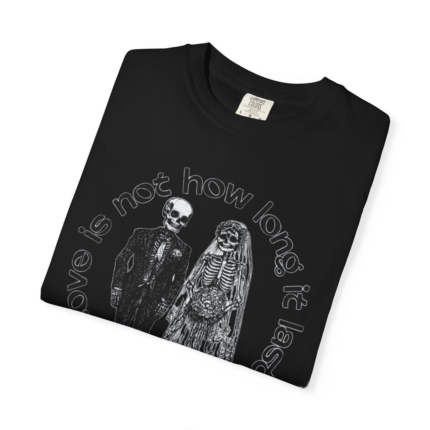 Skeleton wedding black unisex t-shirt | Unique gothic design
