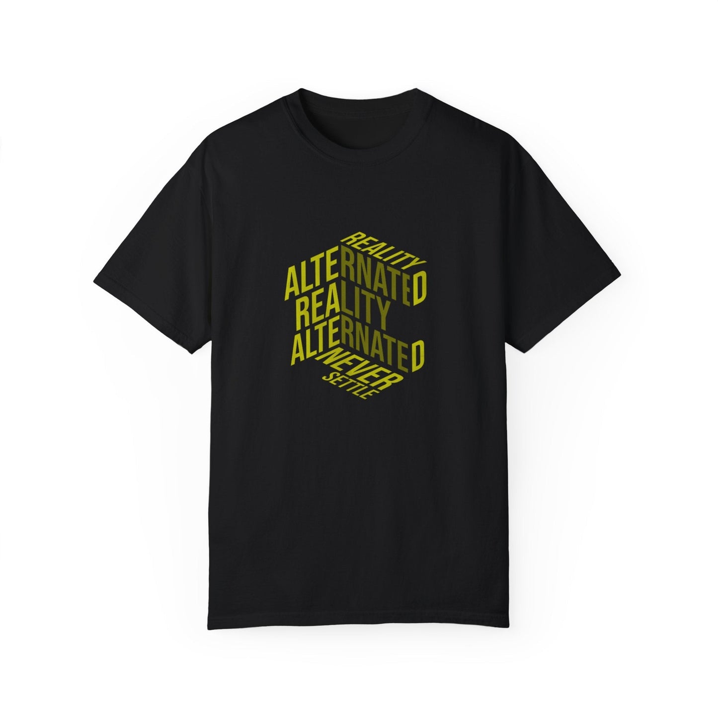 Alternate reality unisex t-shirt - bold geometric typography