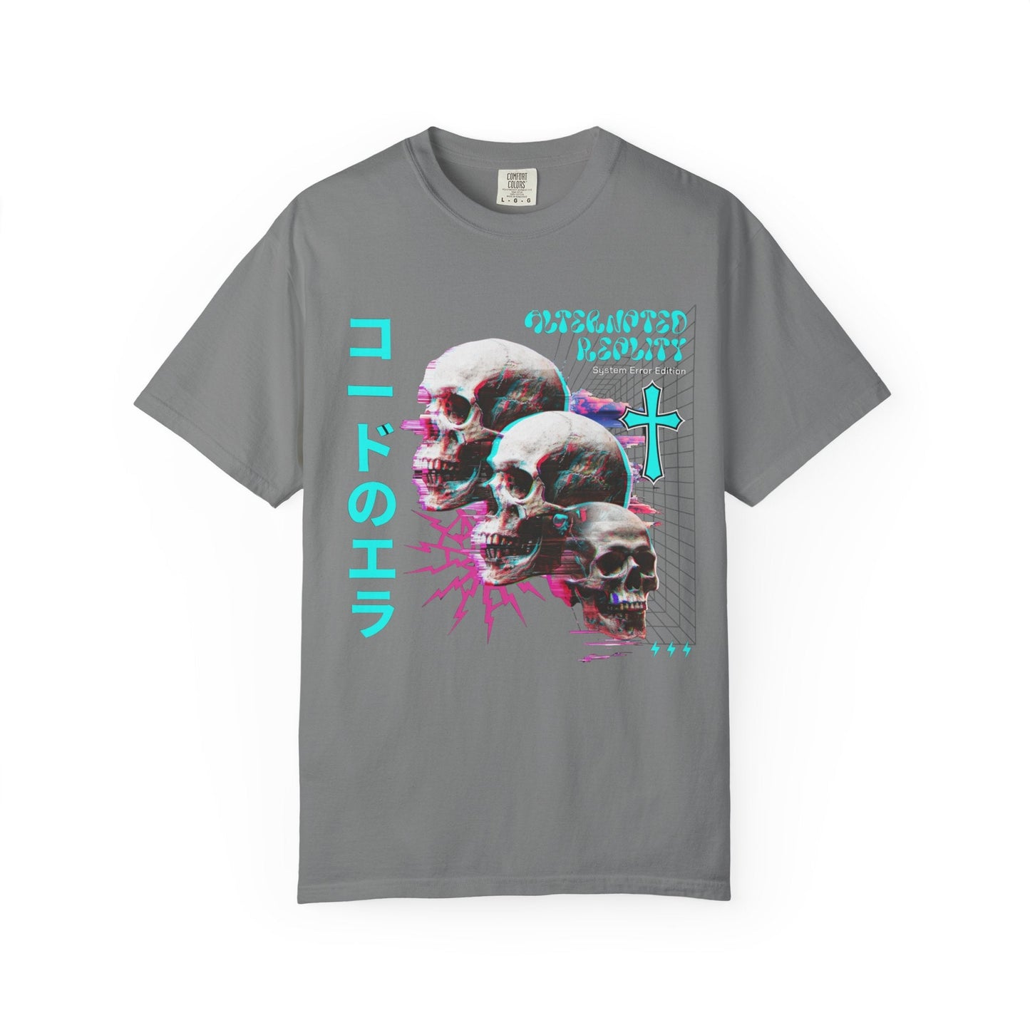 Glitch skulls anime t-shirt | Vibrant design & comfort