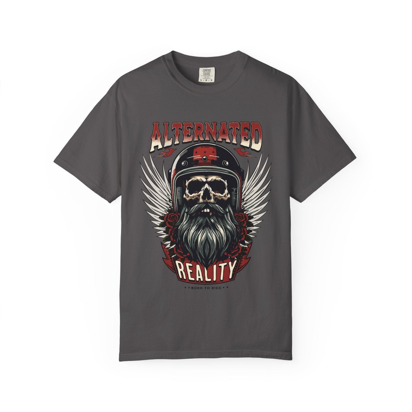 Motorbike skull t-shirt | Comfortable & Durable cotton tee for riders
