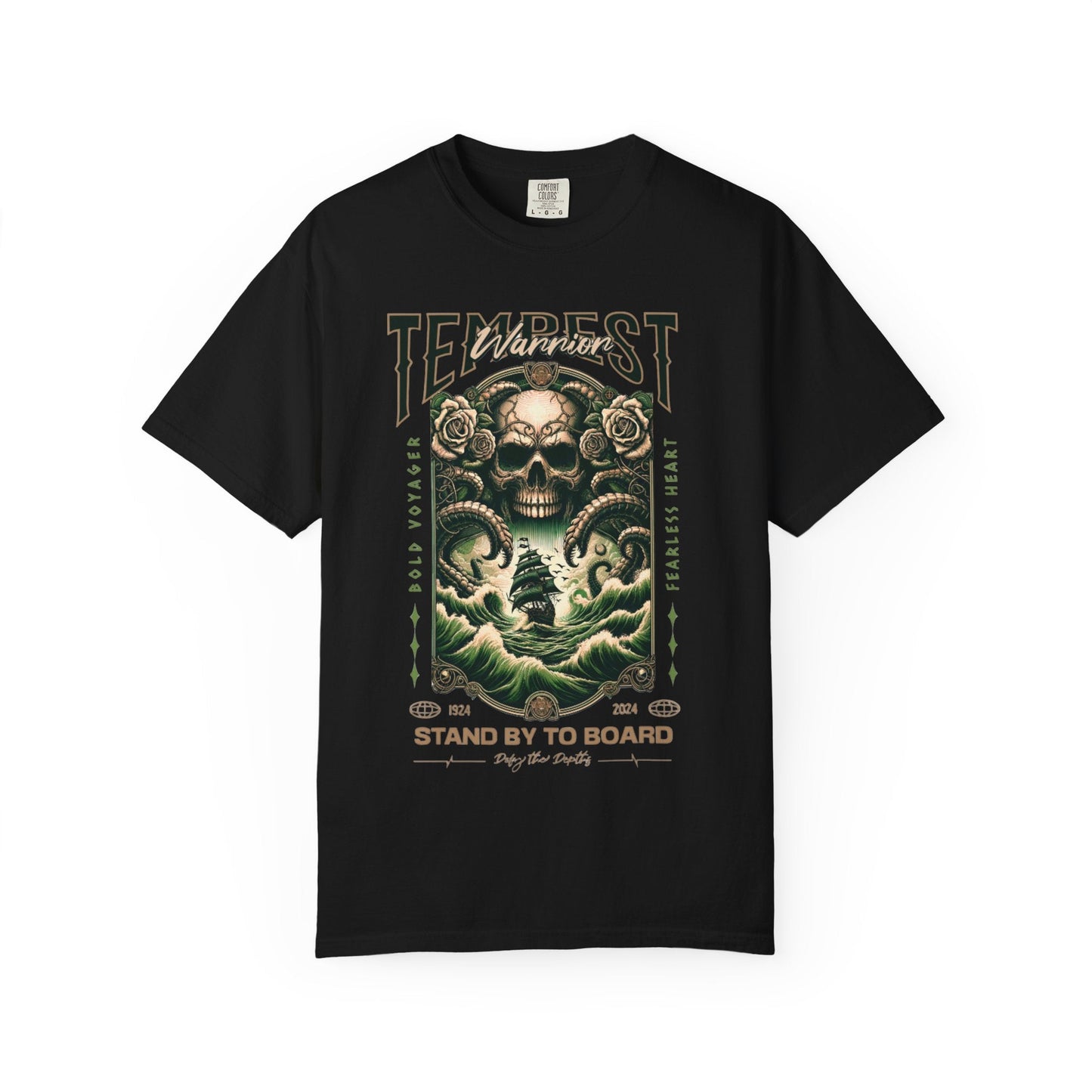 Pirate t-shirt with tempest warrior design - nautical style