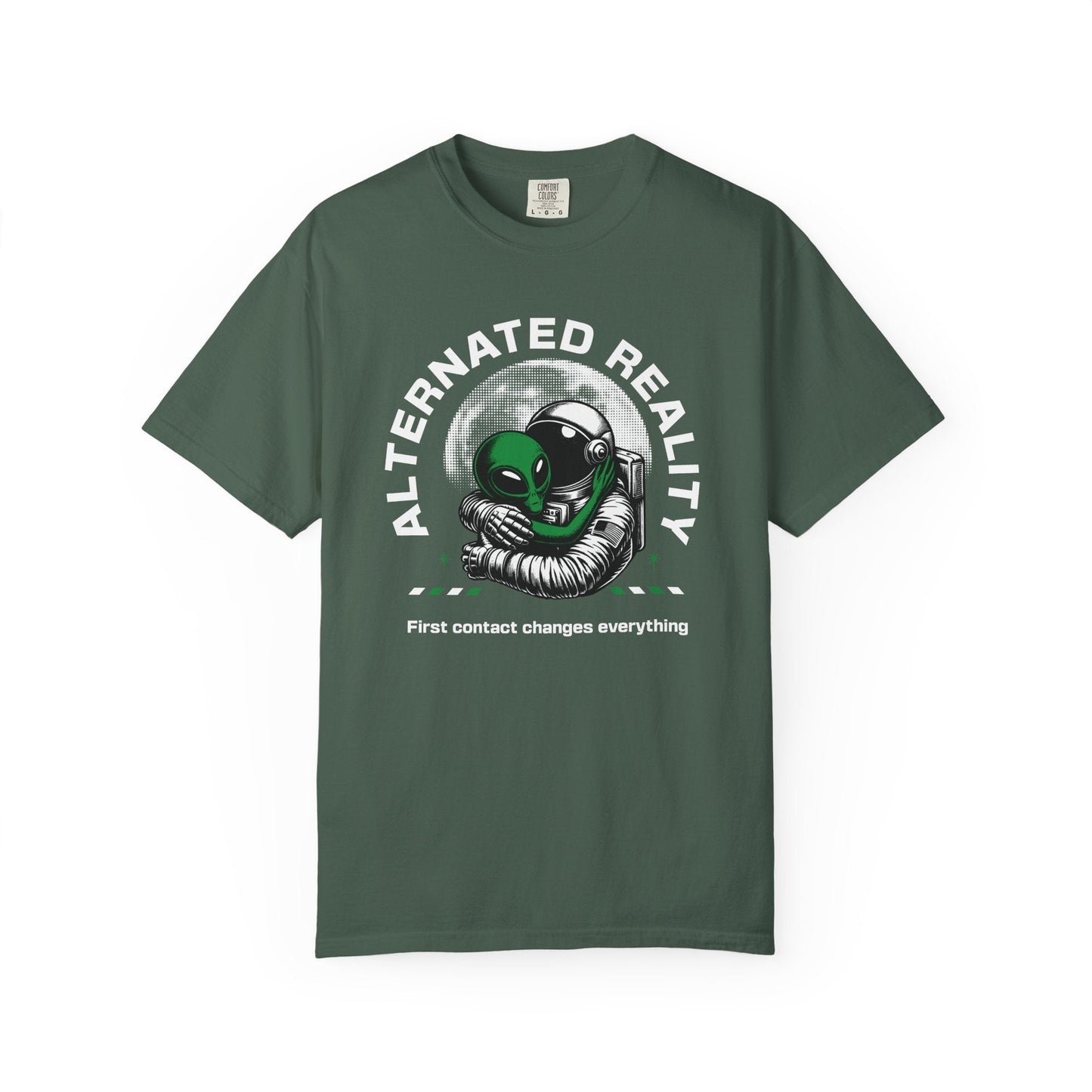 Alien love t-shirt with vintage alien and astronaut design