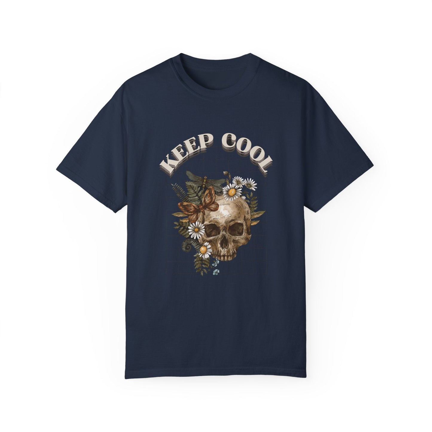 Skull and flowers t-shirt - Unisex graphic design tee
