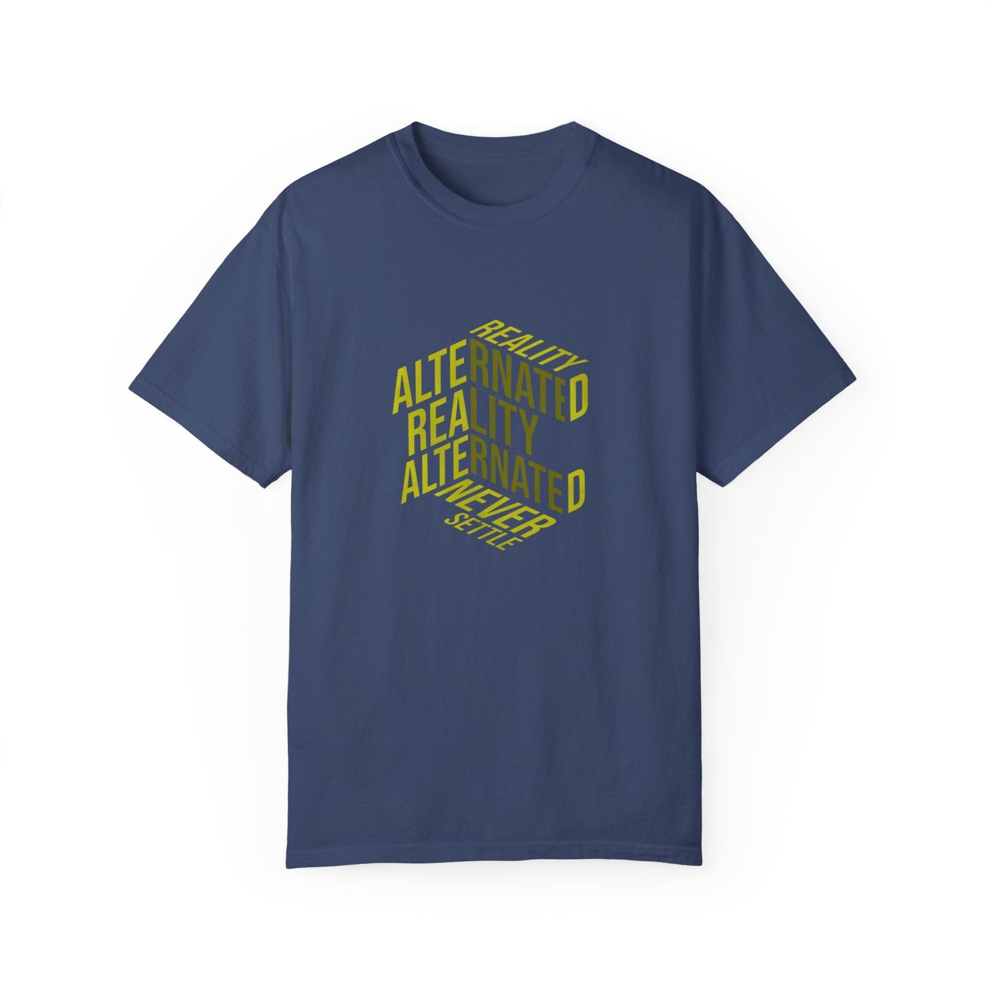 Alternate reality unisex t-shirt - bold geometric typography