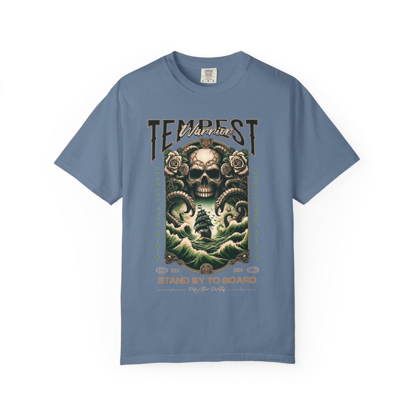Pirate t-shirt with tempest warrior design - nautical style