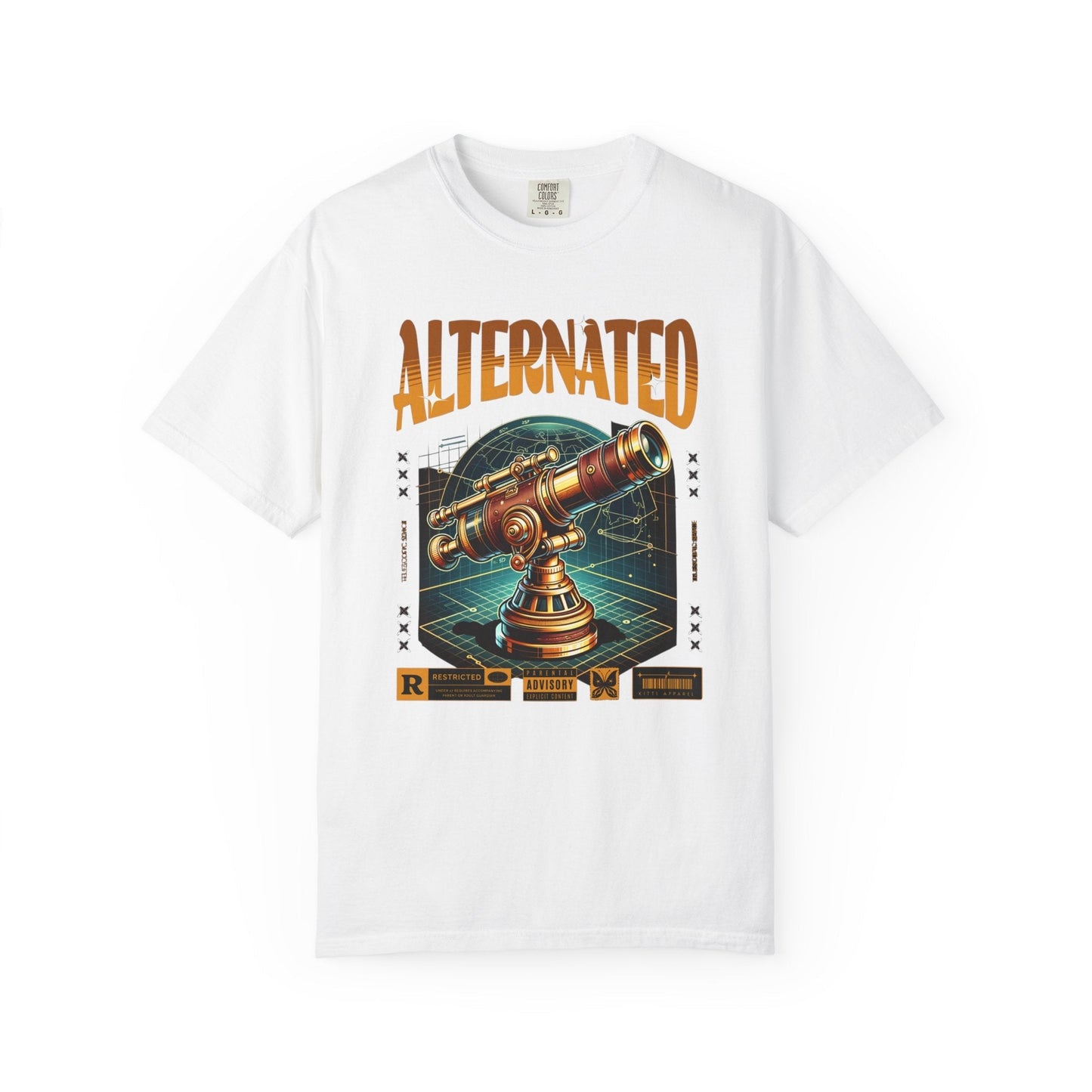 Vintage Sci-Fi T-shirt - telescope graphic for space lovers & admirers
