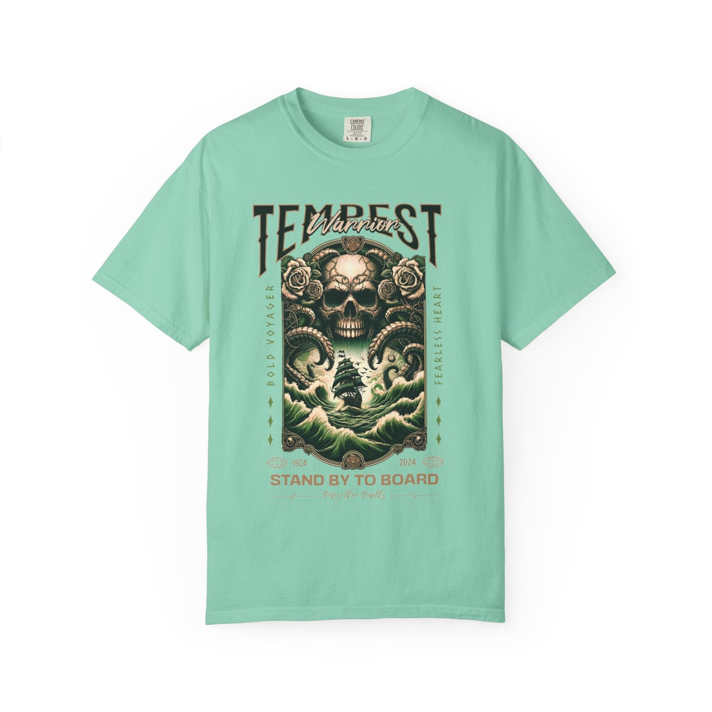 Pirate t-shirt with tempest warrior design - nautical style