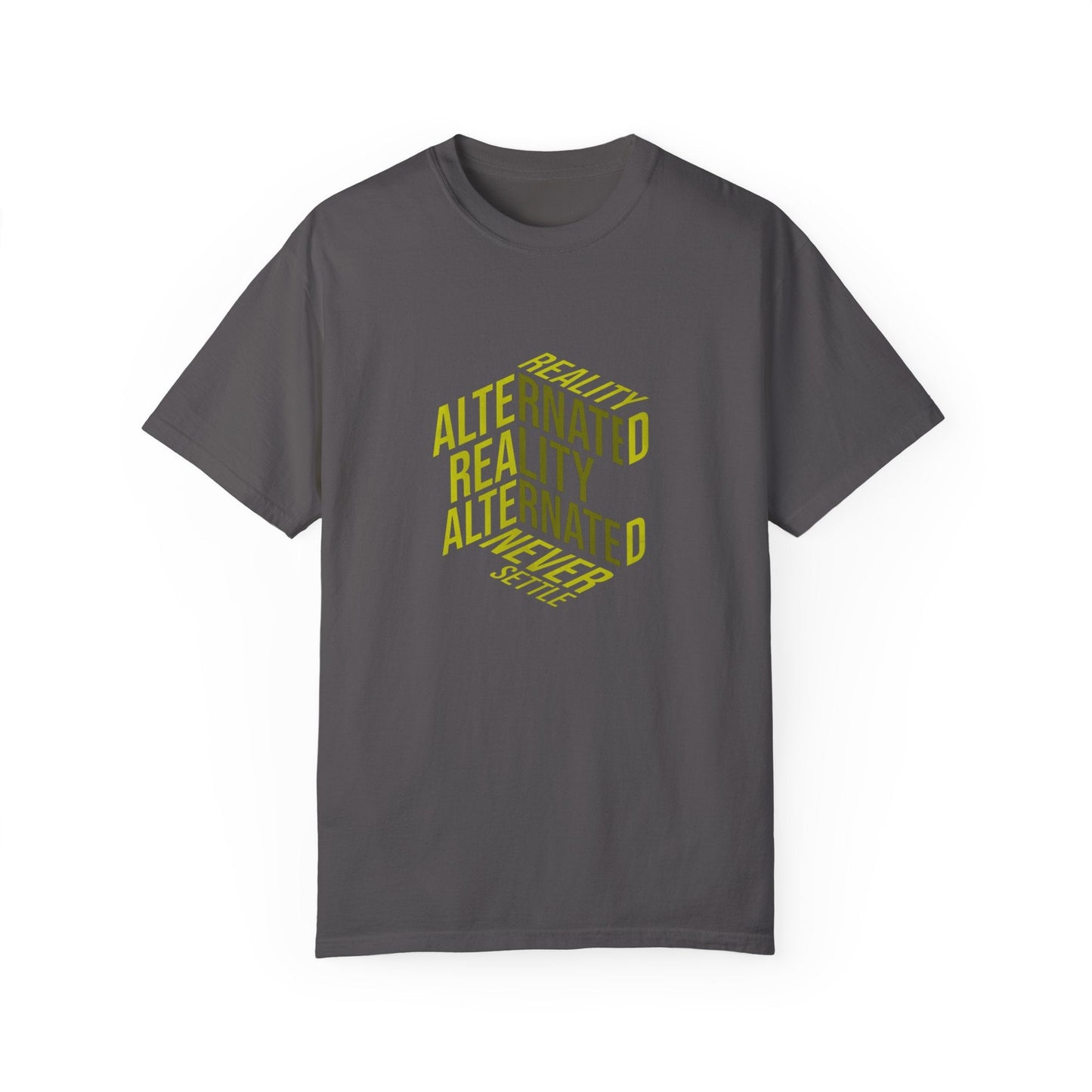 Alternate reality unisex t-shirt - bold geometric typography