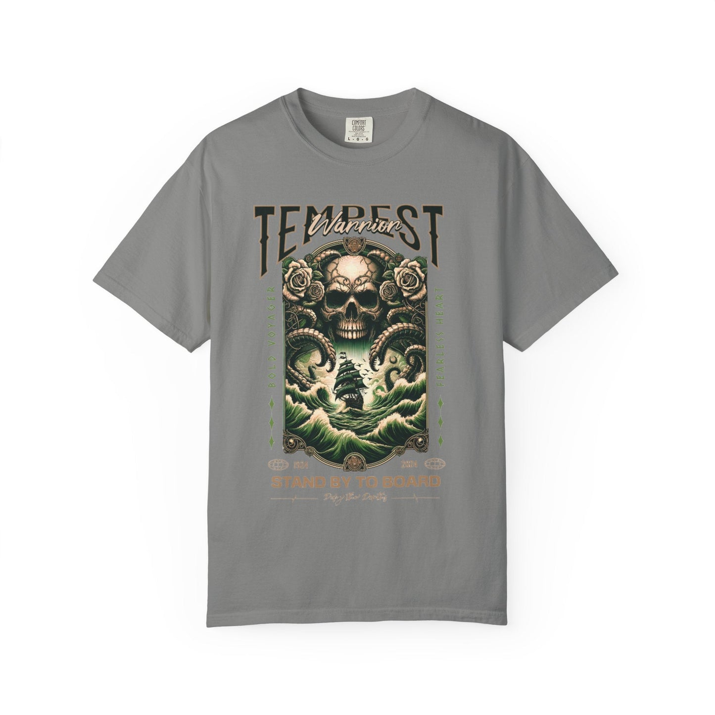 Pirate t-shirt with tempest warrior design - nautical style