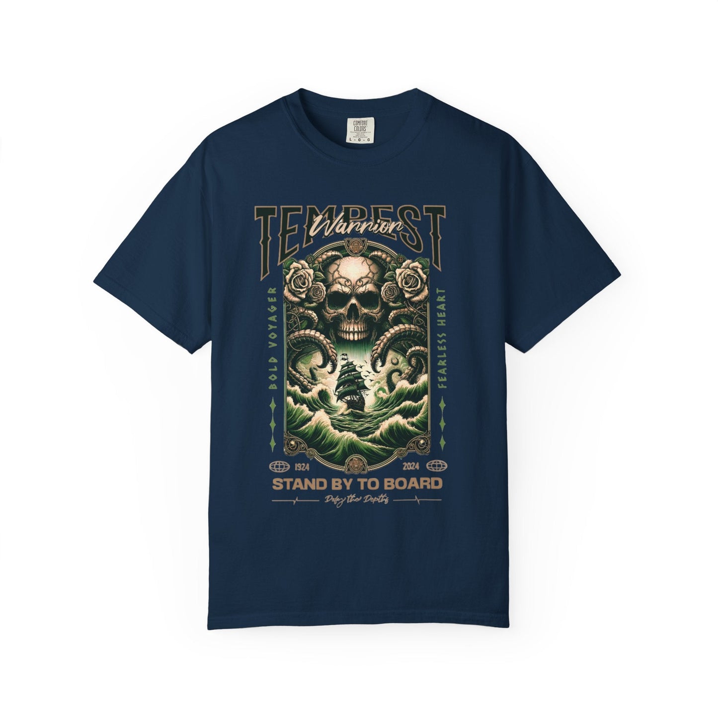 Pirate t-shirt with tempest warrior design - nautical style