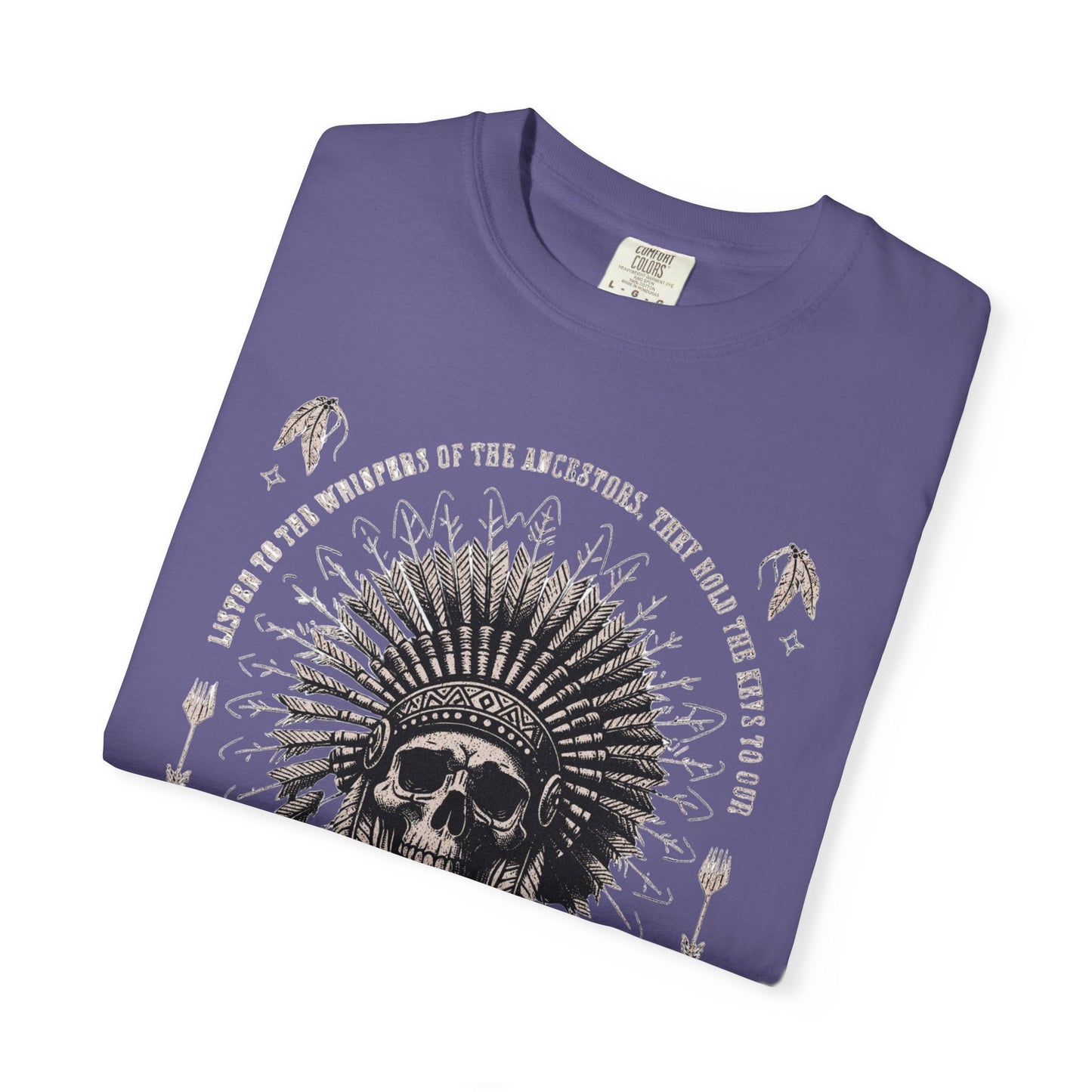 Headdress Skull Design Vintage-Inspired Unisex t-Shirt