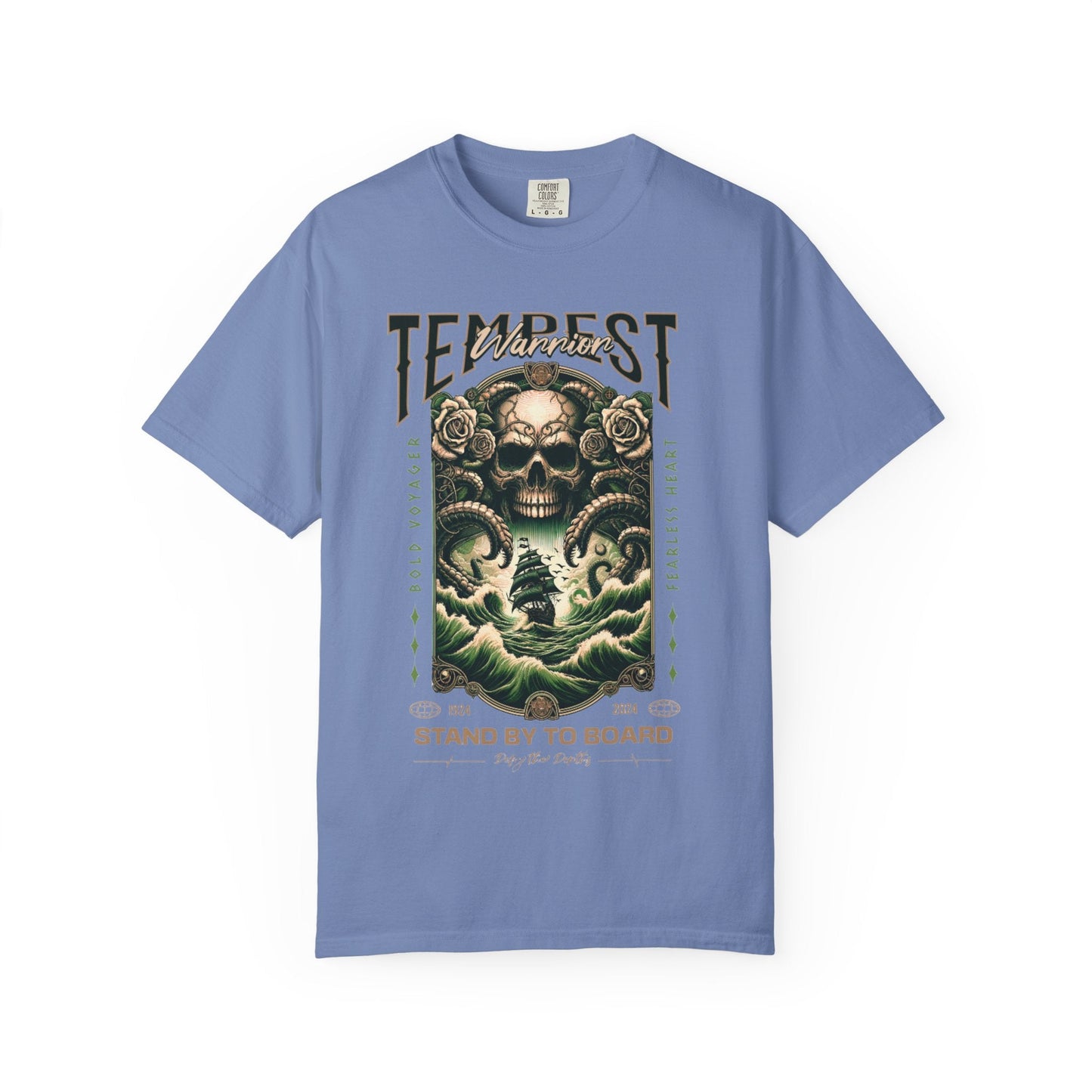 Pirate t-shirt with tempest warrior design - nautical style
