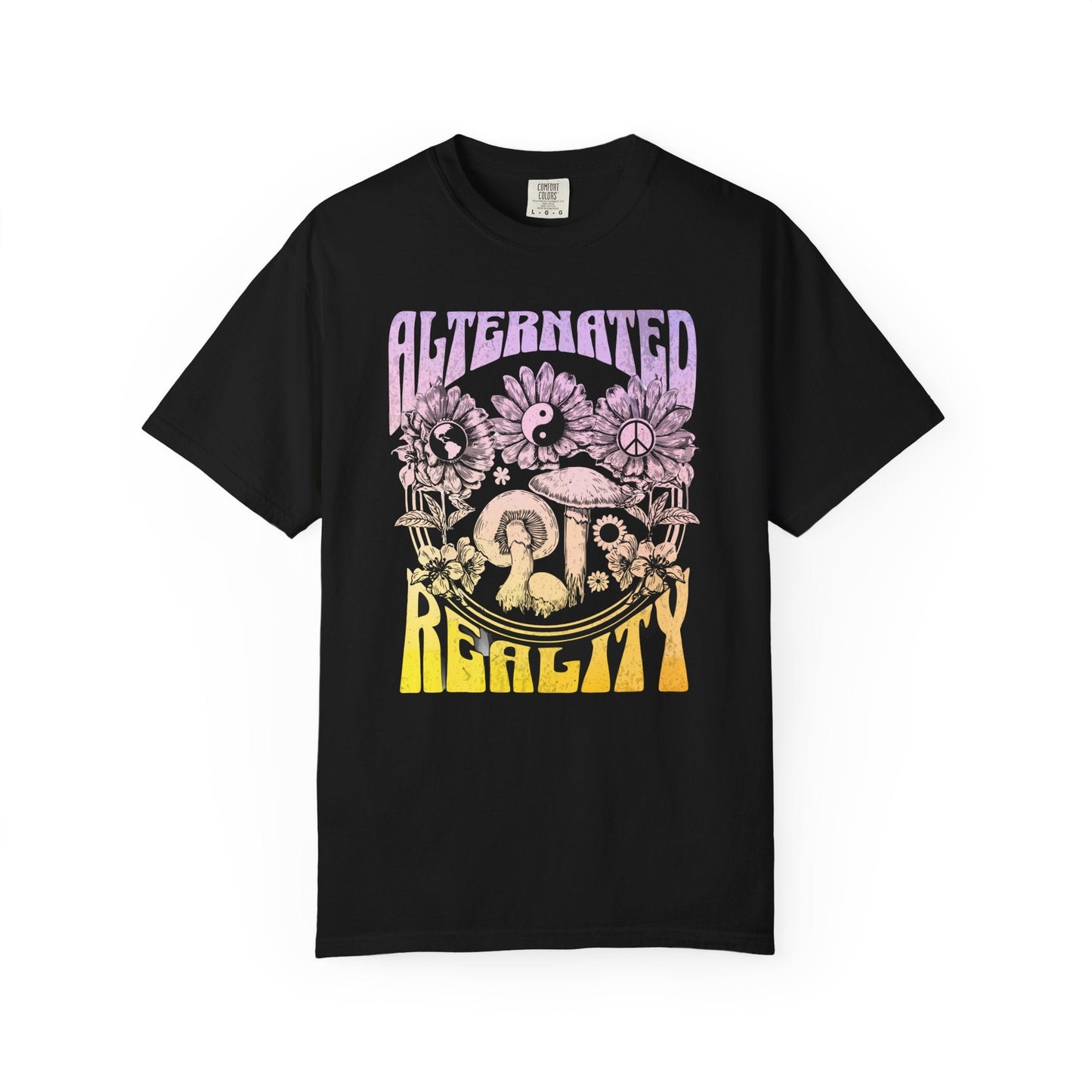 Psychedelic Mushroom T-Shirt with Vintage Hippie Design - Retro Style