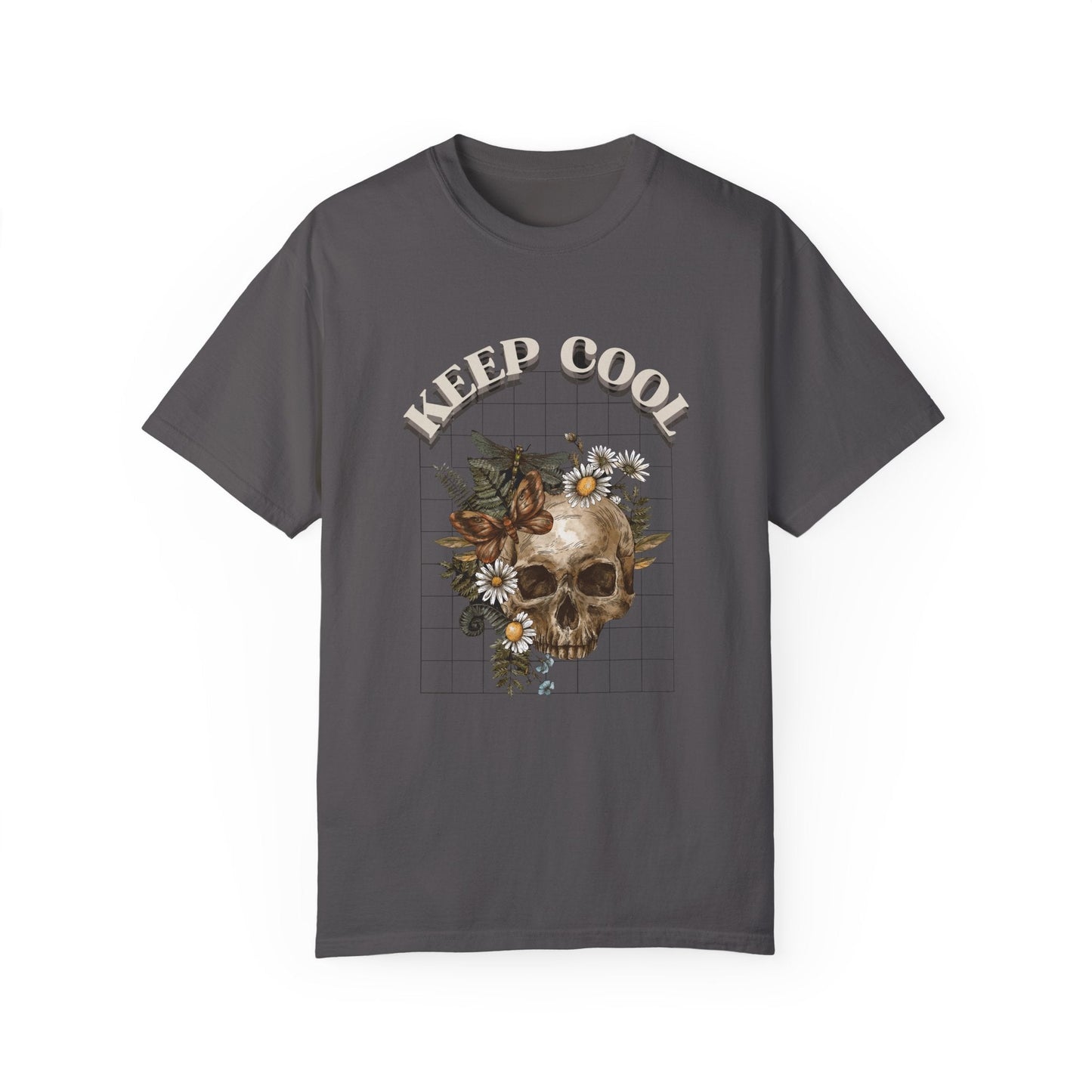 Skull and flowers t-shirt - Unisex graphic design tee