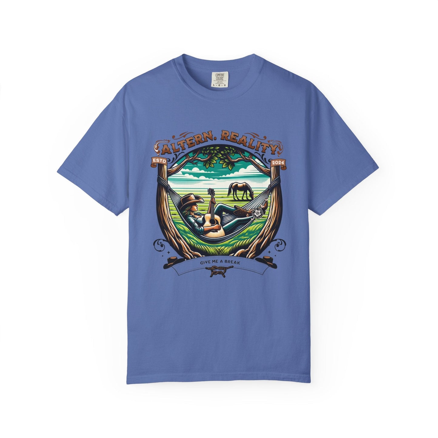 Guitar attitude design t-shirt - Relaxed cowgirl playful vibe