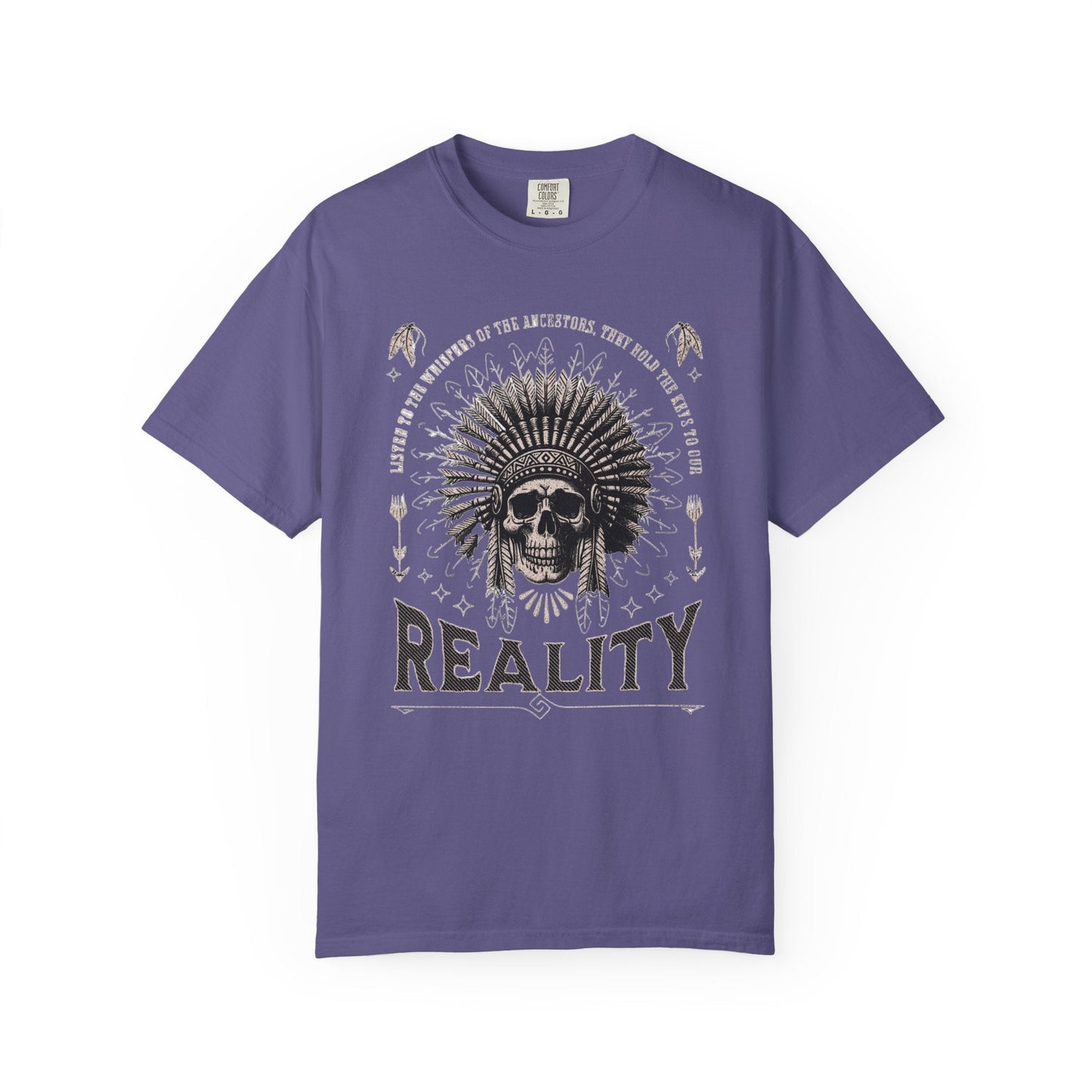 Headdress Skull Design Vintage-Inspired Unisex t-Shirt