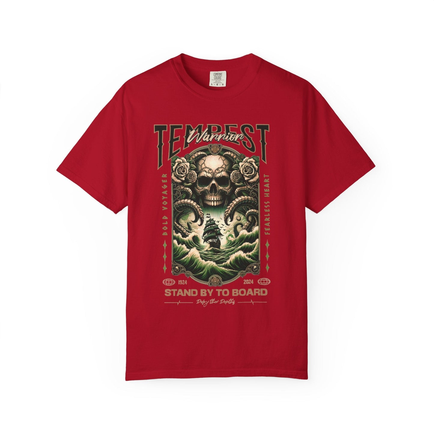 Pirate t-shirt with tempest warrior design - nautical style
