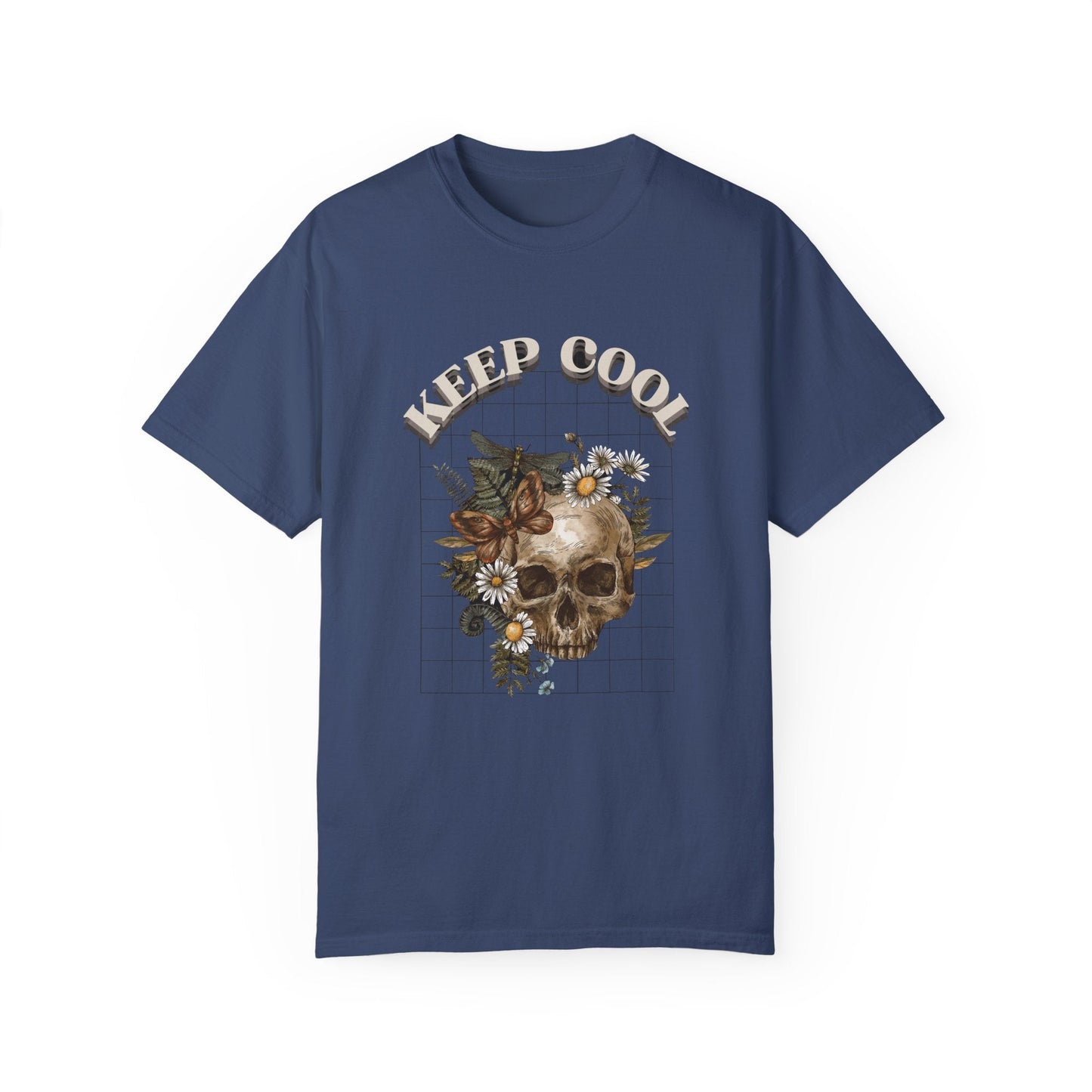 Skull and flowers t-shirt - Unisex graphic design tee
