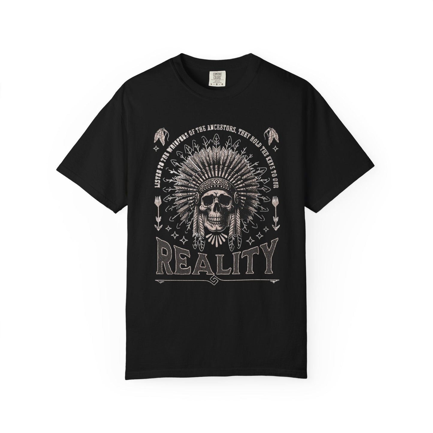Headdress Skull Design Vintage-Inspired Unisex t-Shirt
