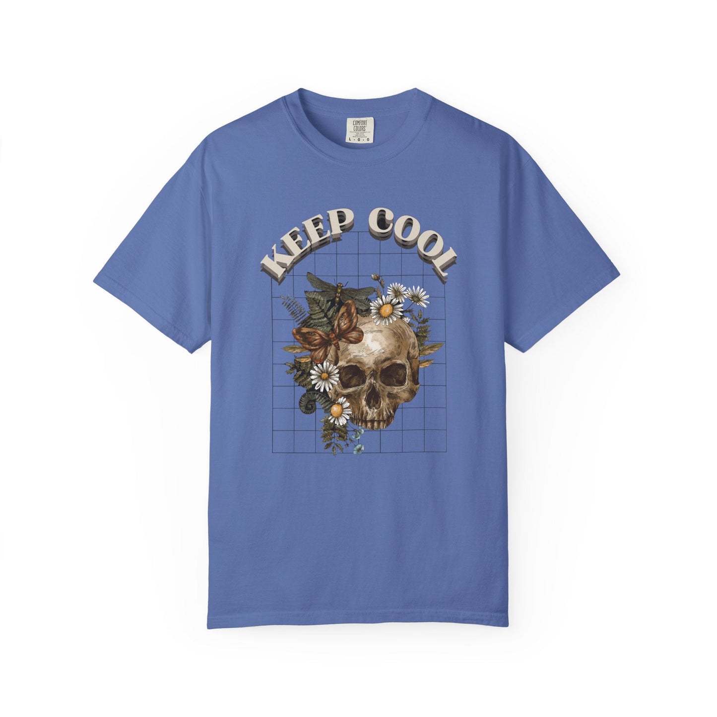 Skull and flowers t-shirt - Unisex graphic design tee