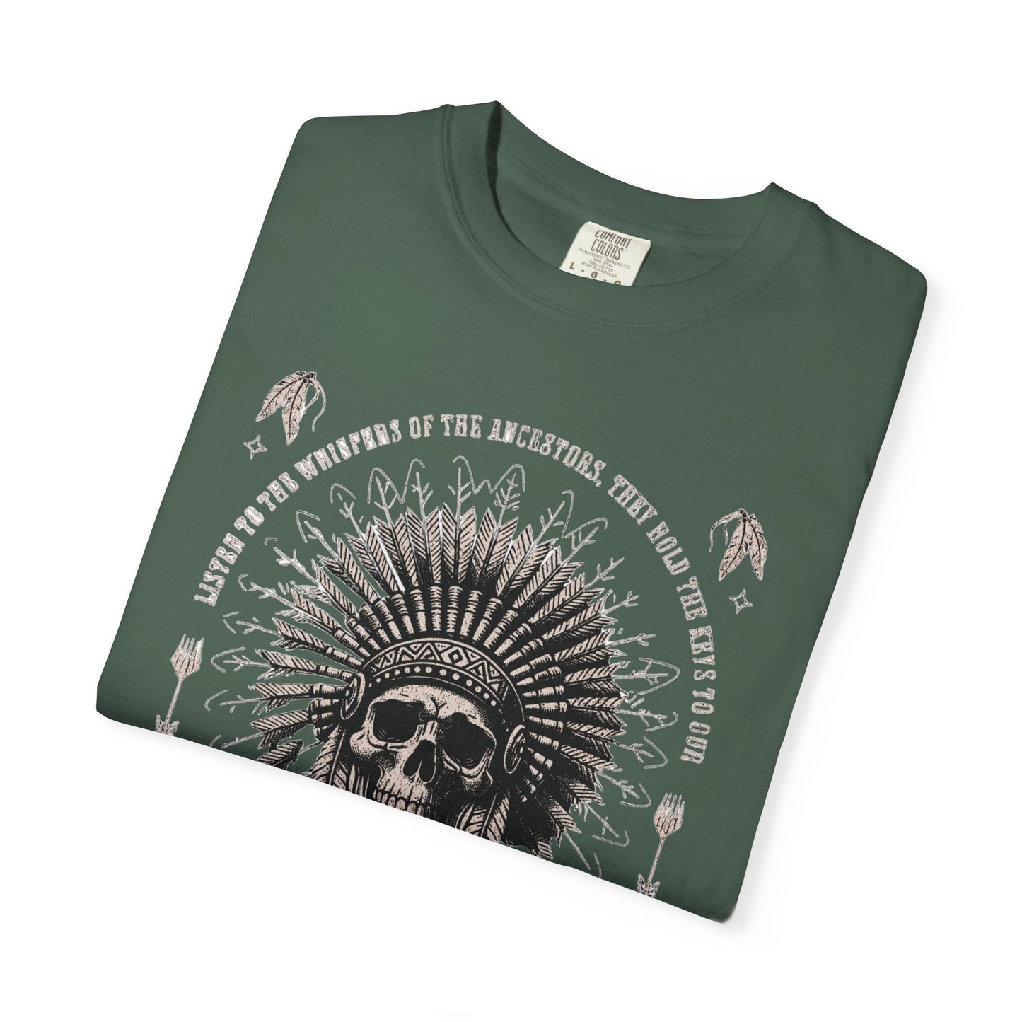 Headdress Skull Design Vintage-Inspired Unisex t-Shirt