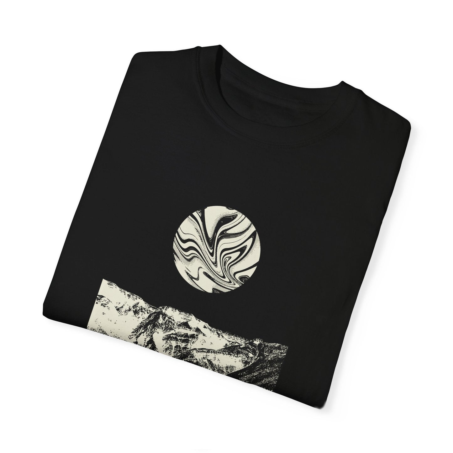Cosmic earth unisex t-shirt with abstract cool psychedelic design