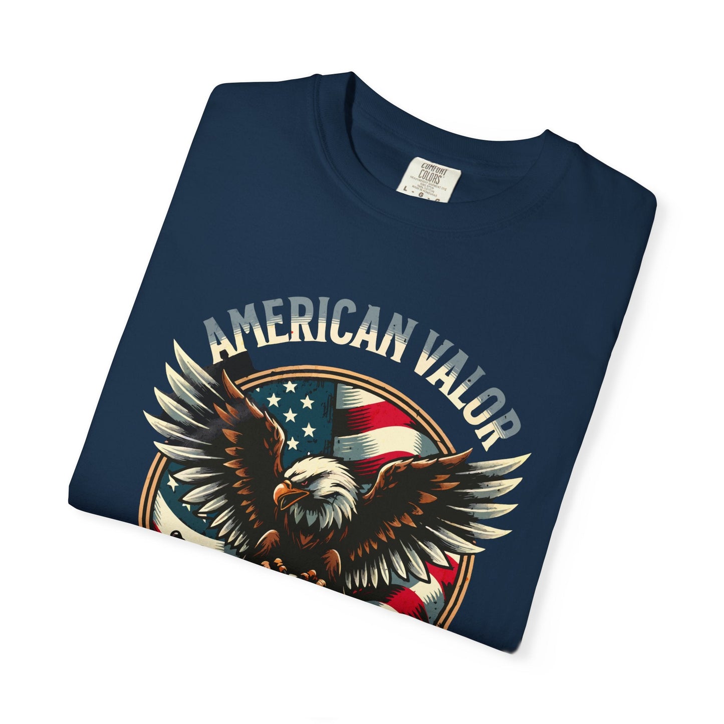 American valor t-shirt - Patriotic eagle and skull design for men & women
