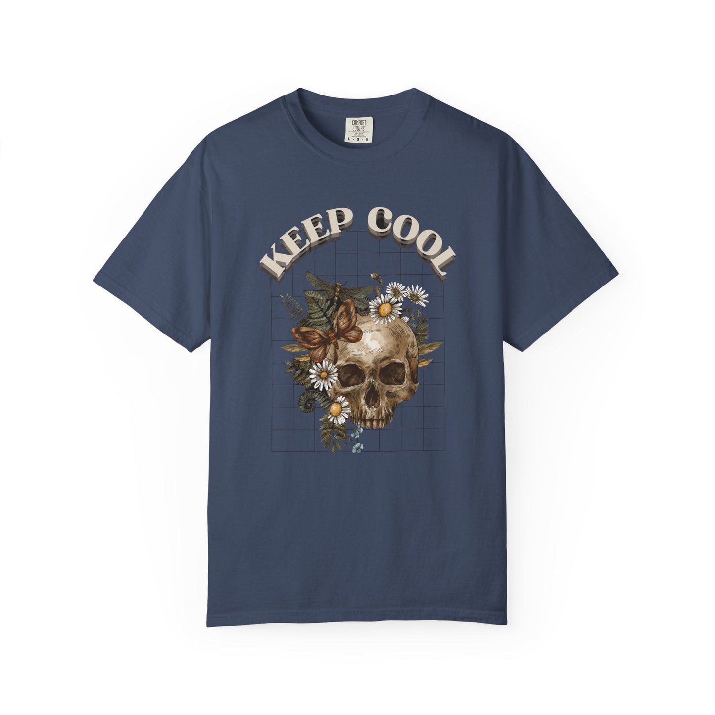 Skull and flowers t-shirt - Unisex graphic design tee